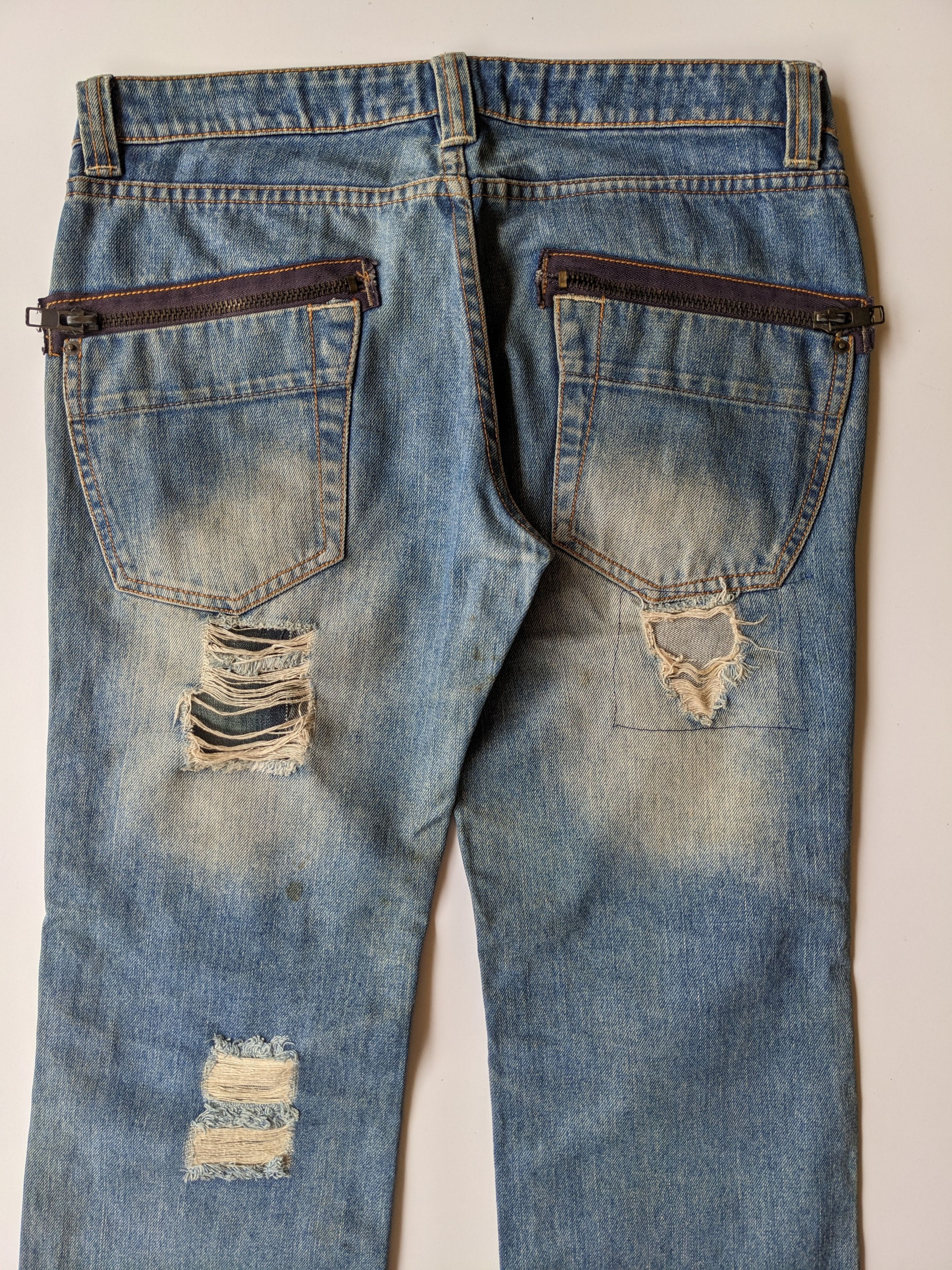 GOSTAR DE FUGA × If Six Was Nine × Japanese Brand Heritage Stone ripped faded jeans Size US 35 - 6 Thumbnail