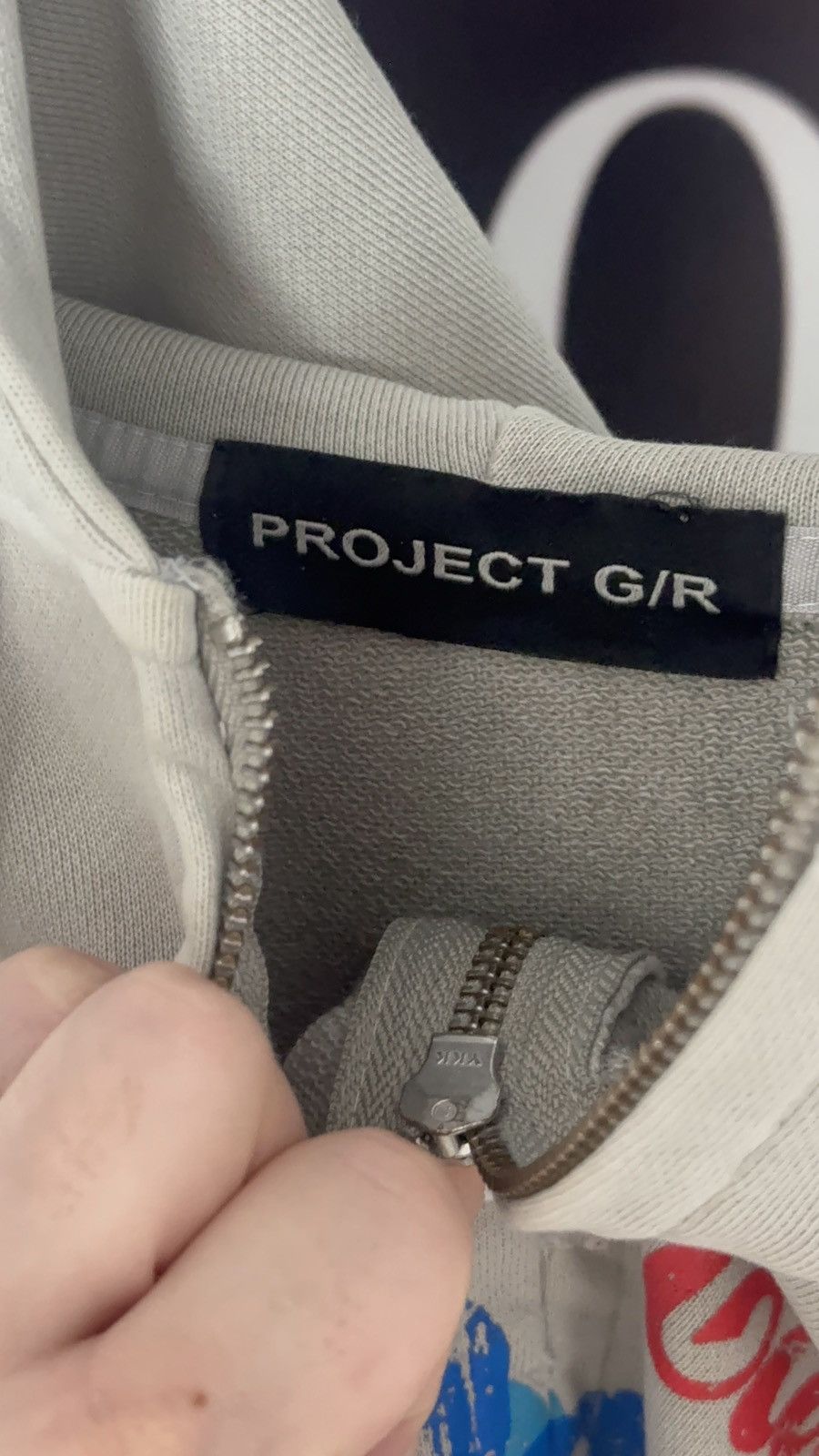 PROJECT G/R ✅ Project G/R PayPal Washed Grey Zip hoodie Distressed 2 Size US L / EU 52-54 / 3 - 5 Thumbnail