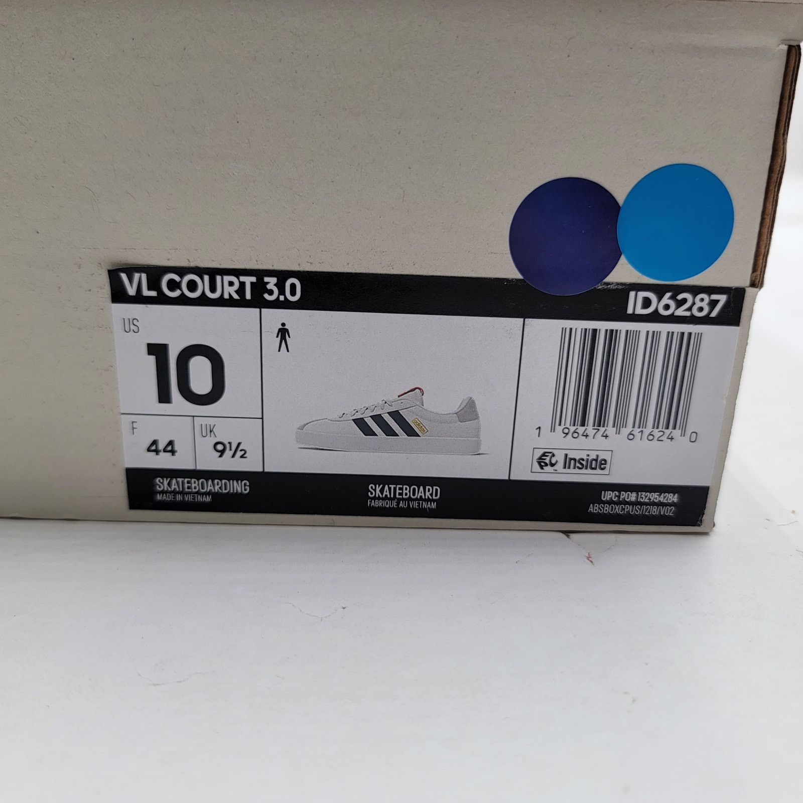 Adidas Adidas VL Court 3.0 White Dark Blue - Size 10 - New! Size US 10 / EU 43 - 9 Thumbnail