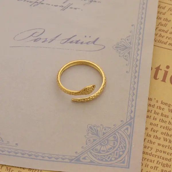 VIBE Golden Snake Ring Size ONE SIZE - 4 Thumbnail