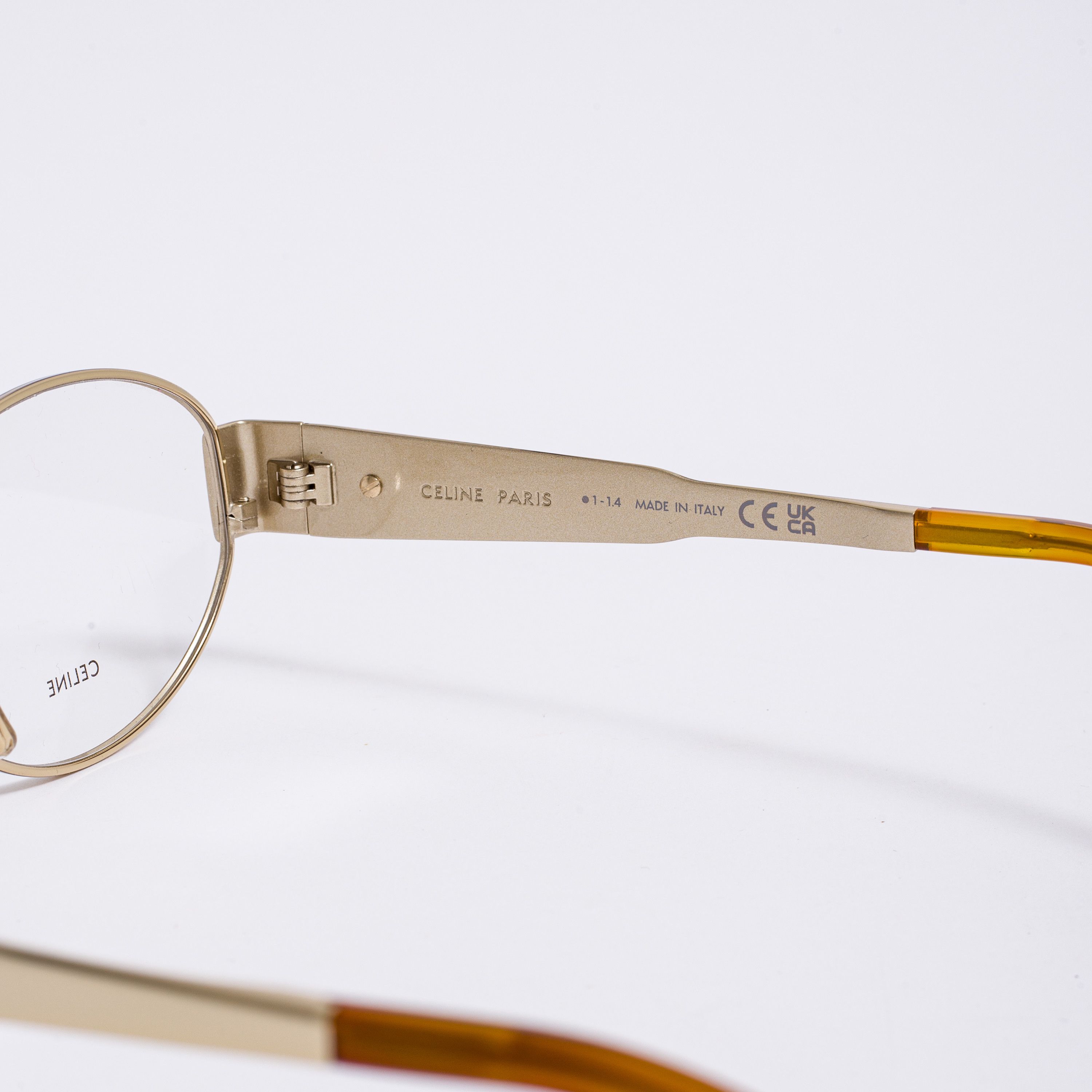 Celine CELINE Metal Triomphe CL50140U 30 Oval Glasses Size ONE SIZE - 5 Thumbnail