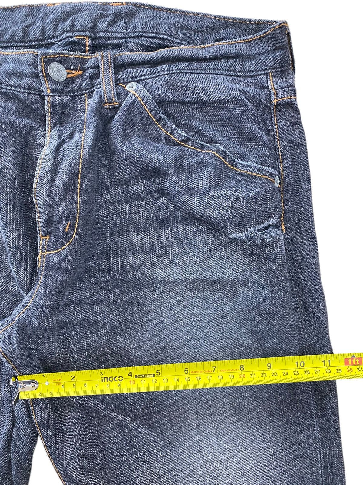 Takeo Kikuchi Takeo Kikuci Blue Wash Style Straight Leg Jeans Size US 32 / EU 48 - 7 Thumbnail