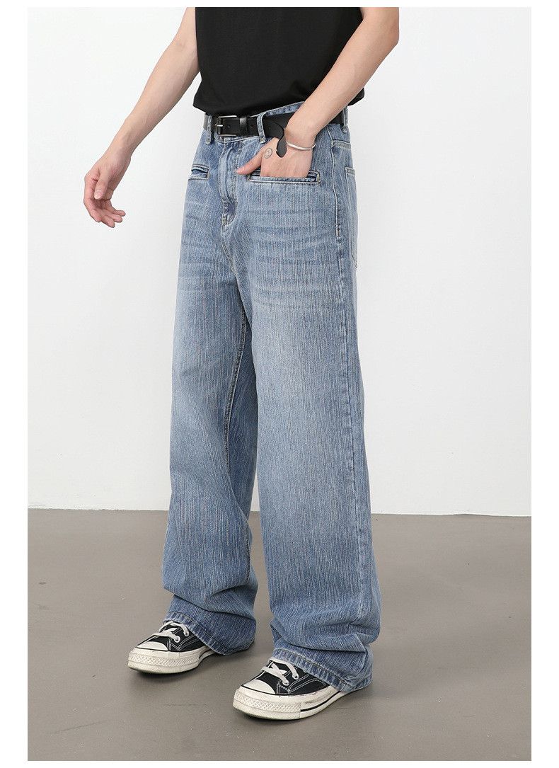 Japanese Brand Men's American Retro Loose-Fit Slub Denim Jeans Size US 32 / EU 48 - 4 Thumbnail