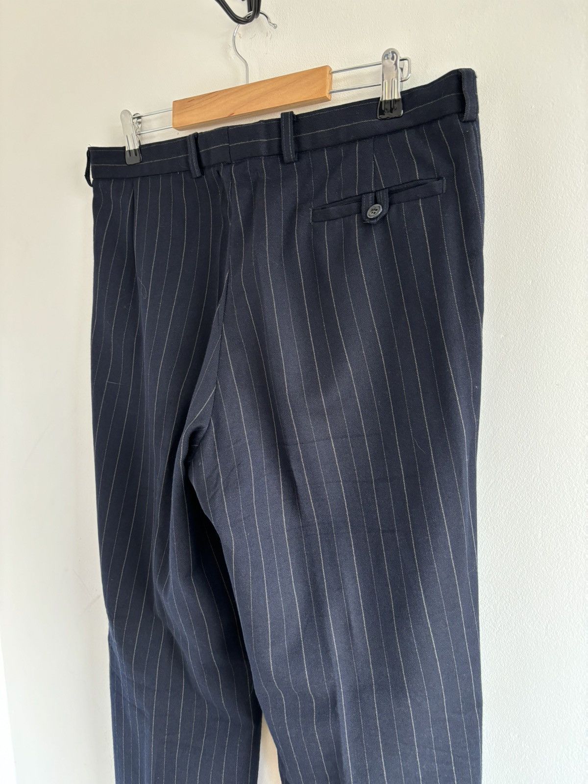 Vintage Vintage M&S Wool Suit Stripped Pants Size US 34 / EU 50 - 9 Thumbnail