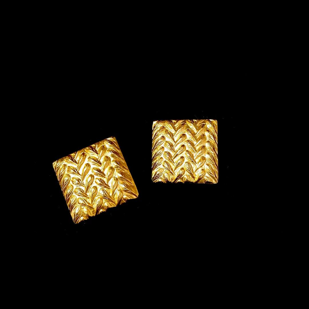 Kenzo Kenzo Square Clip-On Earrings Vintage Size ONE SIZE - 1 Thumbnail