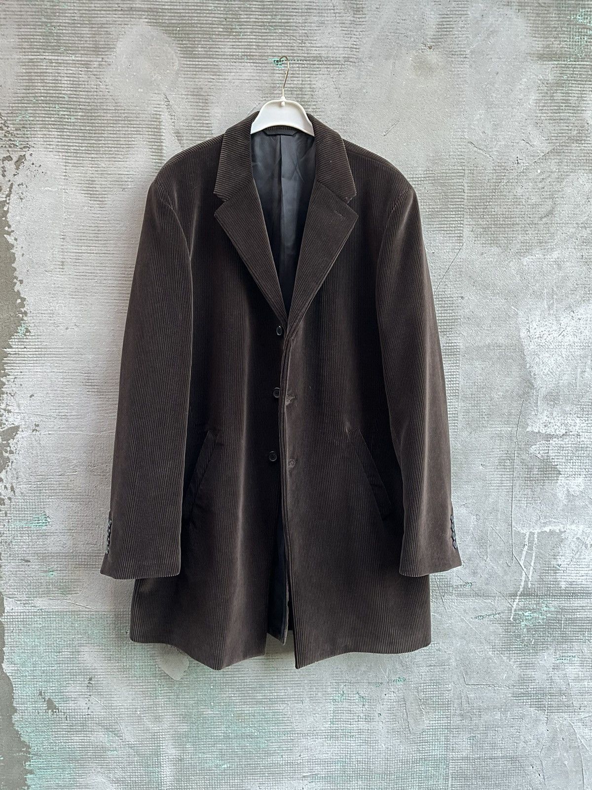 Neil Barrett Neil Barrett Italy Single Breasted Corduroy Overcoat Jacket Size US XL / EU 56 / 4 - 16 Thumbnail
