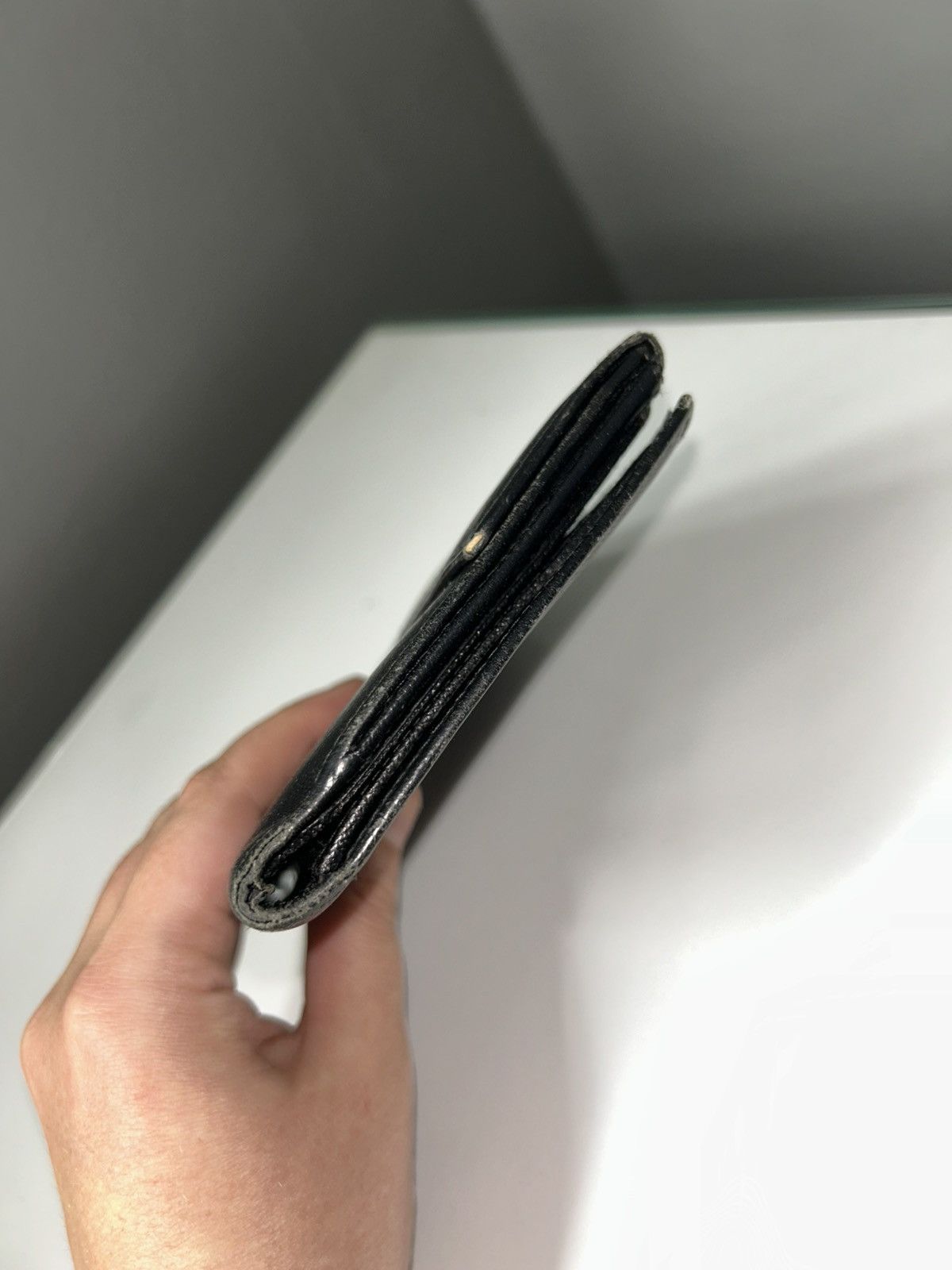 Prada Prada Black Saffiano Leather Wallet (missing clamp) Size ONE SIZE - 14 Thumbnail