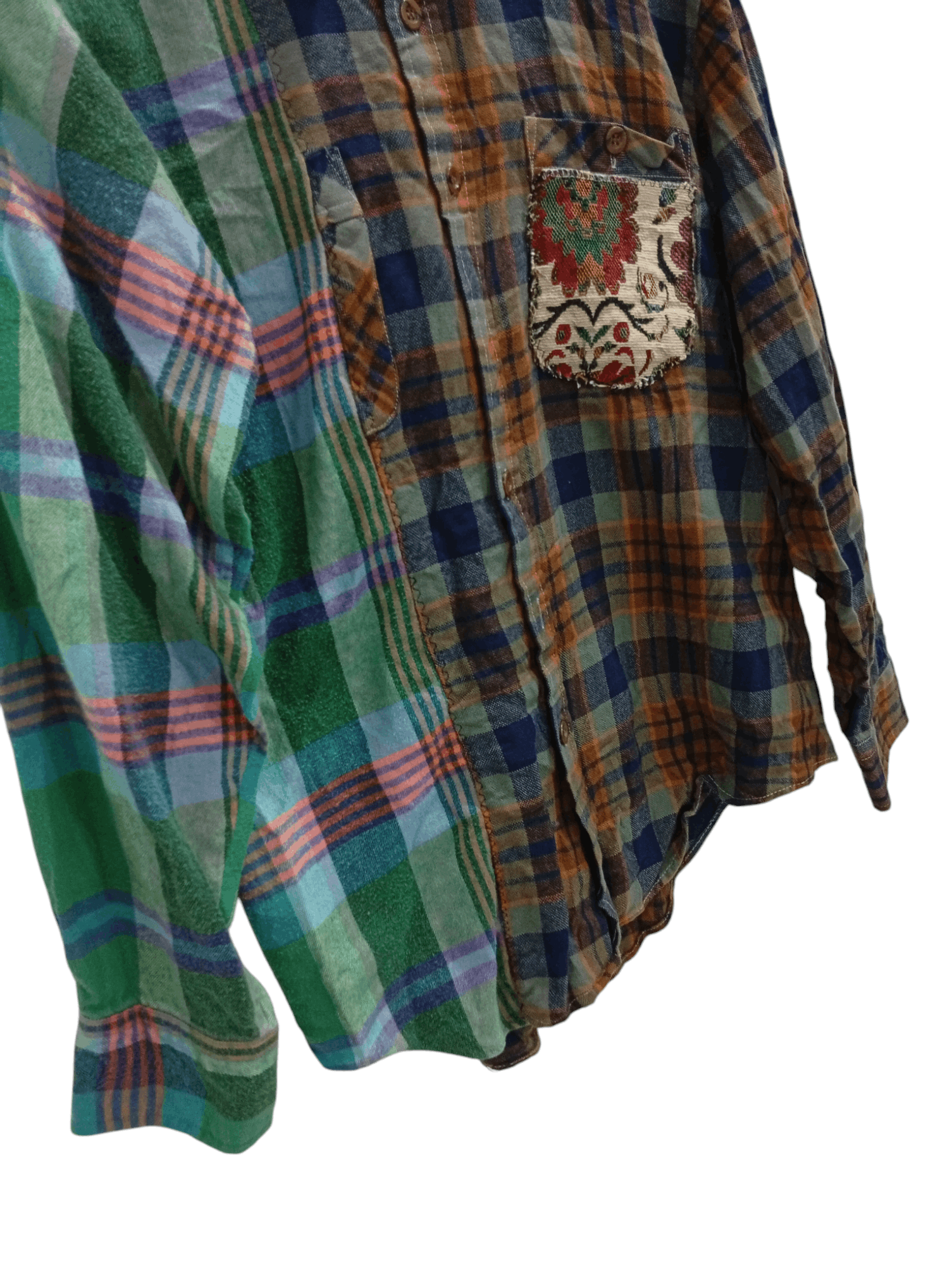 Flannel × Sears × Vintage 🔥🔥Vintage Sears Patchwork Plaid Flannel Shirt Size US M / EU 48-50 / 2 - 5 Thumbnail