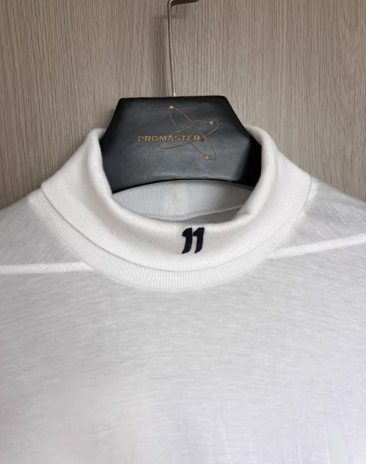 11 By Boris Bidjan Saberi 11ByBBS Cotton Letter-Embroidered LongSleeve Mockneck TShirt Size US M / EU 48-50 / 2 - 3 Thumbnail