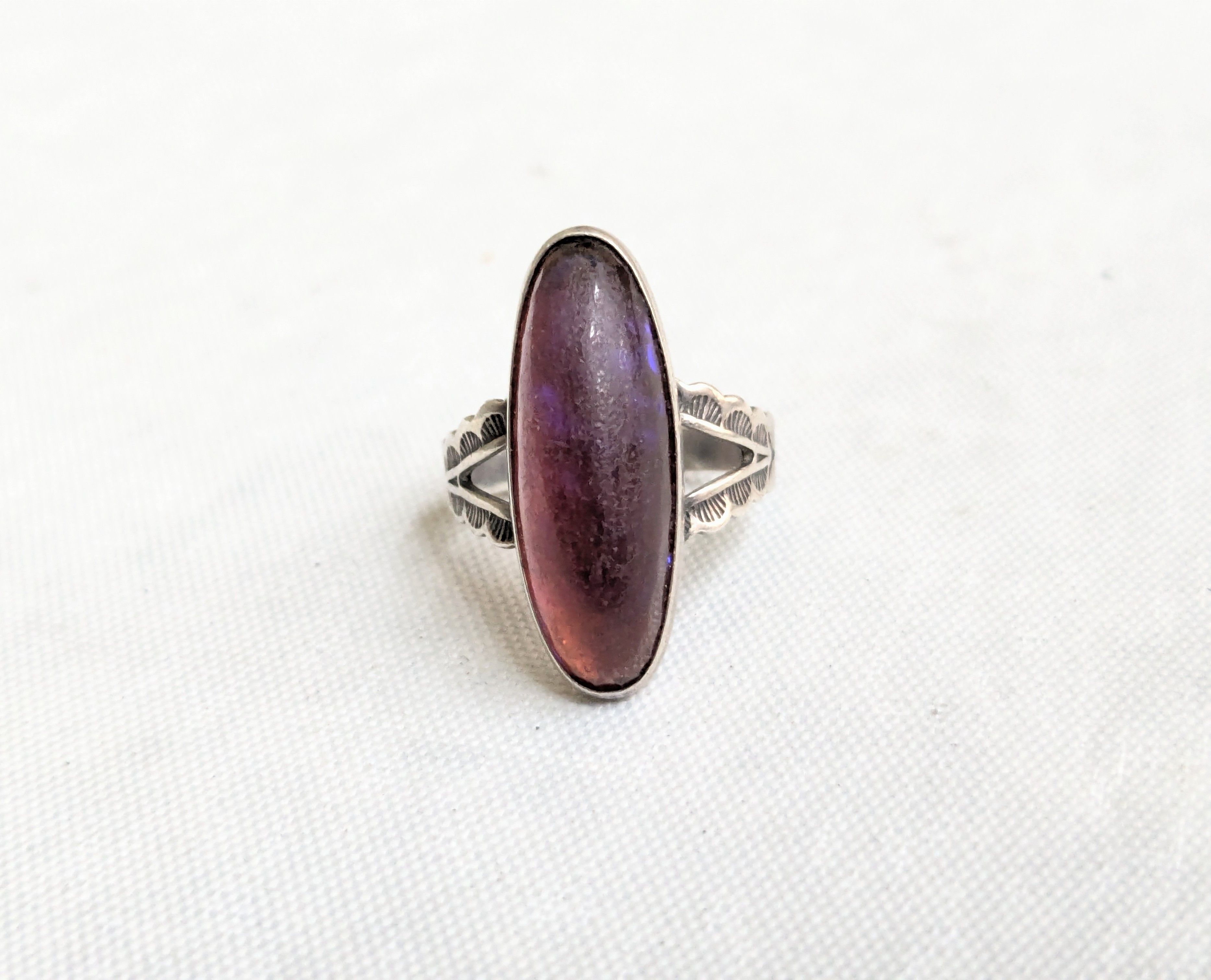 Jewelry Vintage Sterling Silver Ring Dragons Breath 5.25 Native Size ONE SIZE - 4 Thumbnail
