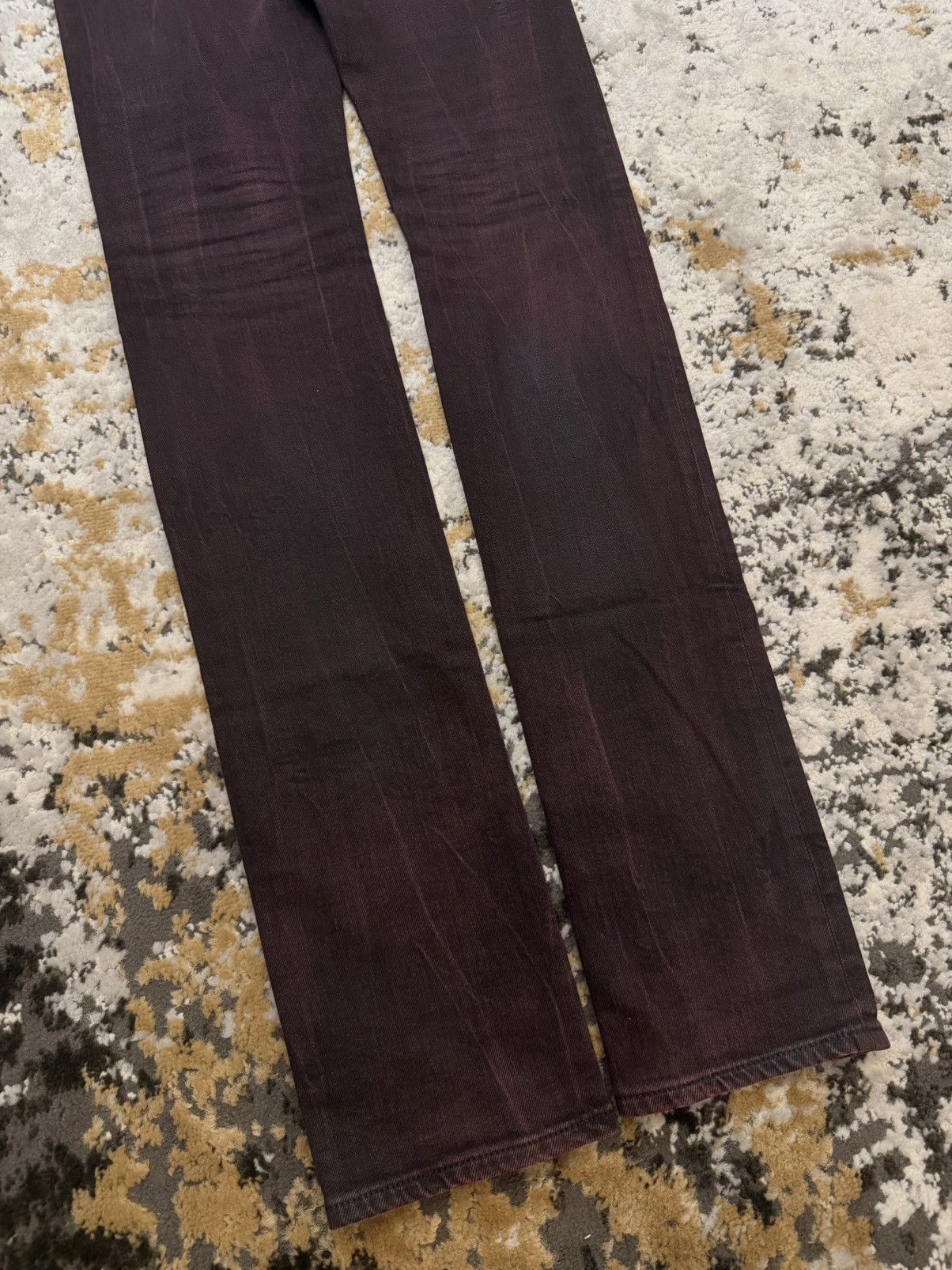Dior Dior homme japan exclusive waxed maroon denim Size US 27 - 8 Thumbnail