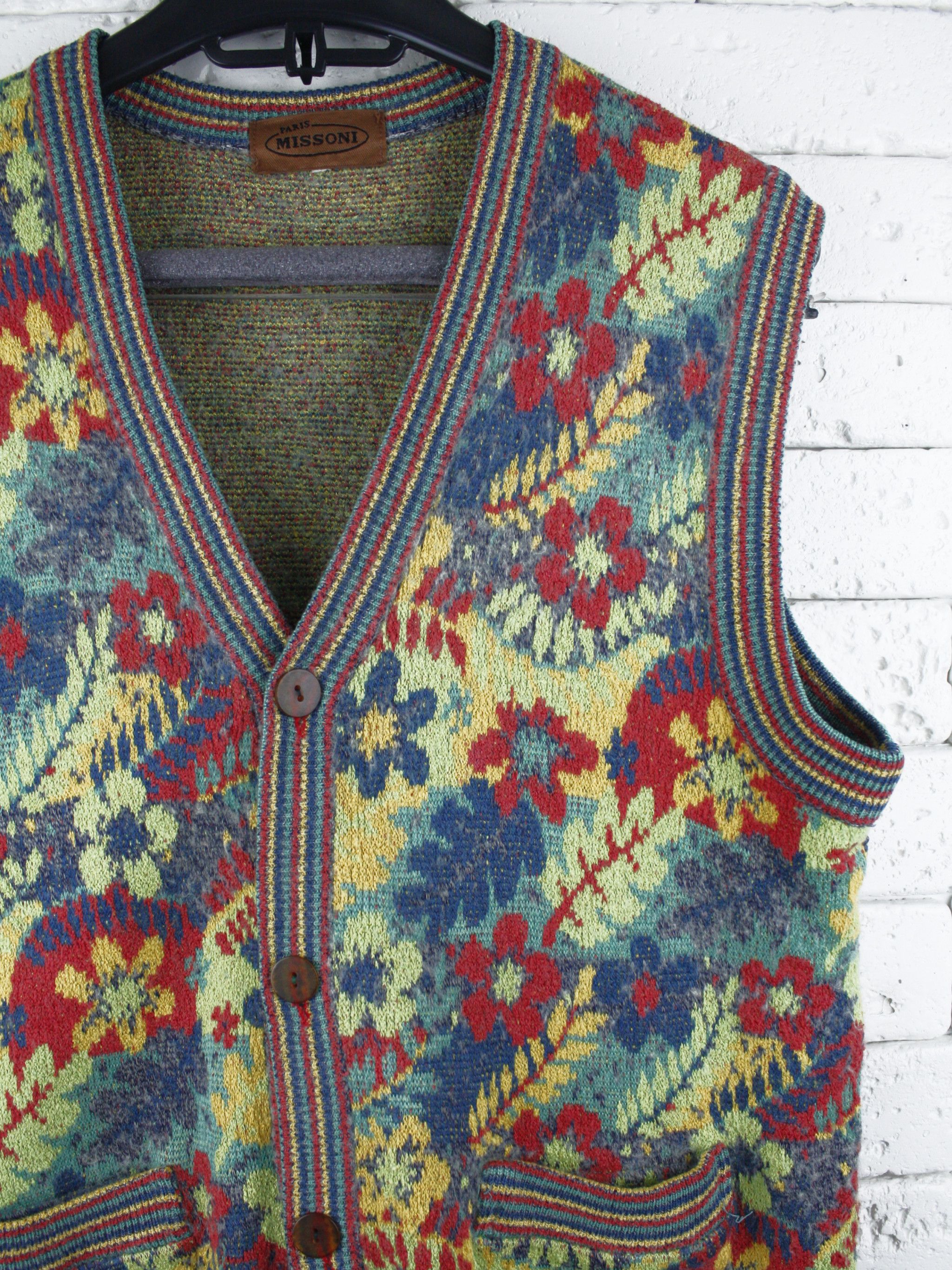 Missoni Missoni Vest Cardigan Geometric Knit Vintage Size S / US 4 / IT 40 - 4 Thumbnail