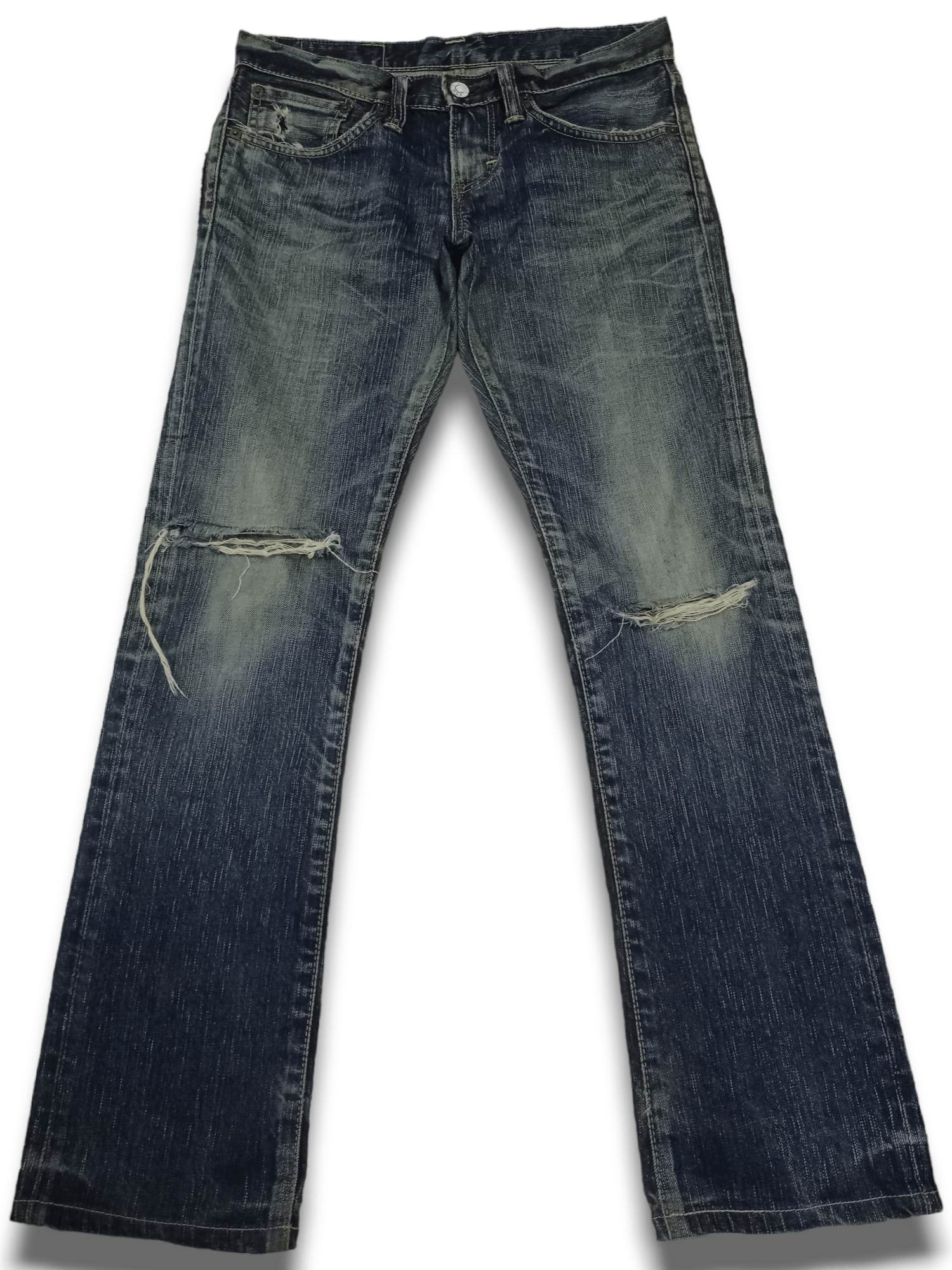 Edwin Vintage Japanese Edwin 503 Mudwash Ripped Jeans 30x29 Size 30" / US 8 / IT 44 - 1 Thumbnail