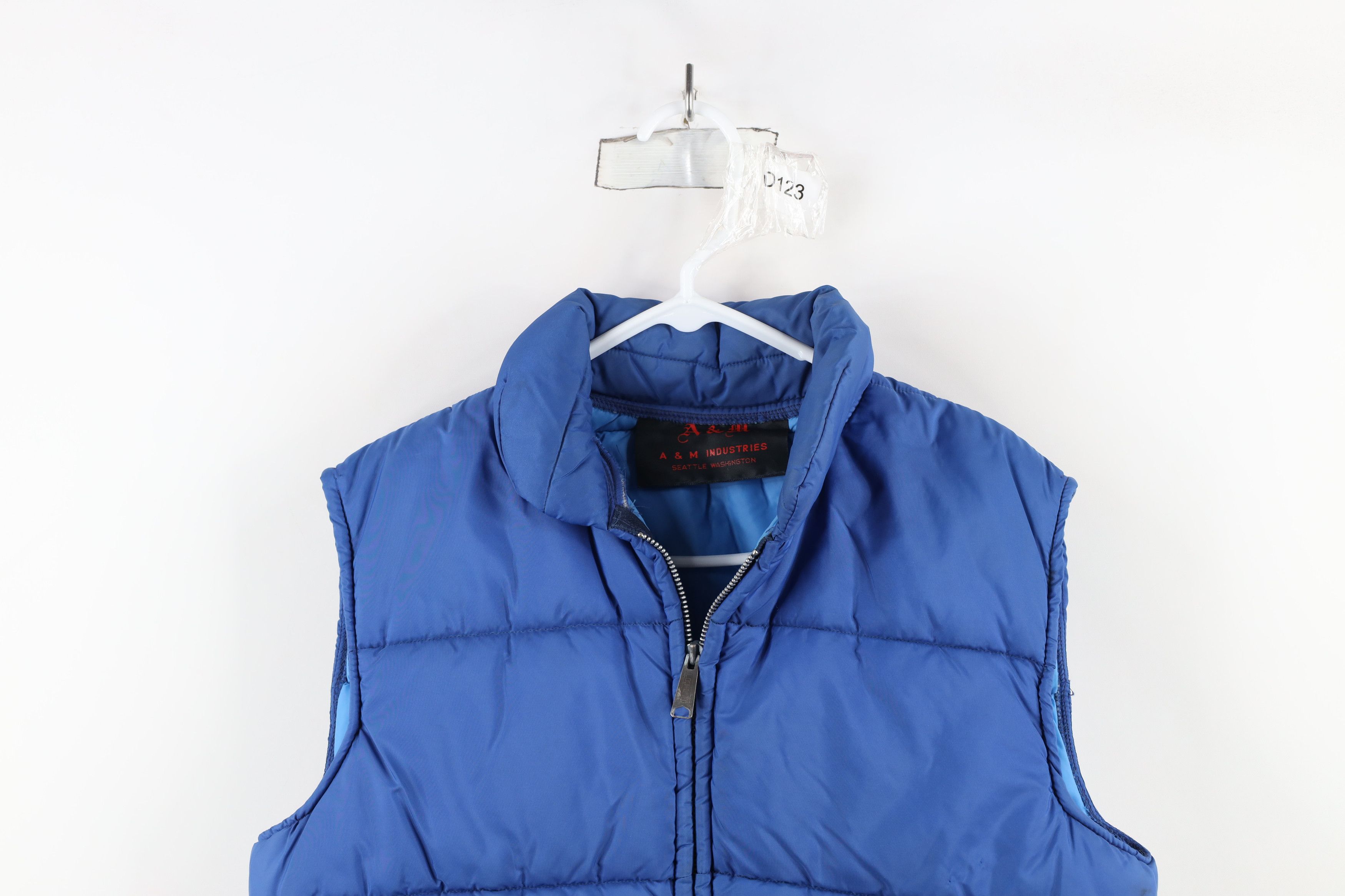 Vintage Vintage 70s Streetwear Full Zip Puffer Vest Jacket Blue USA Size US M / EU 48-50 / 2 - 2 Thumbnail