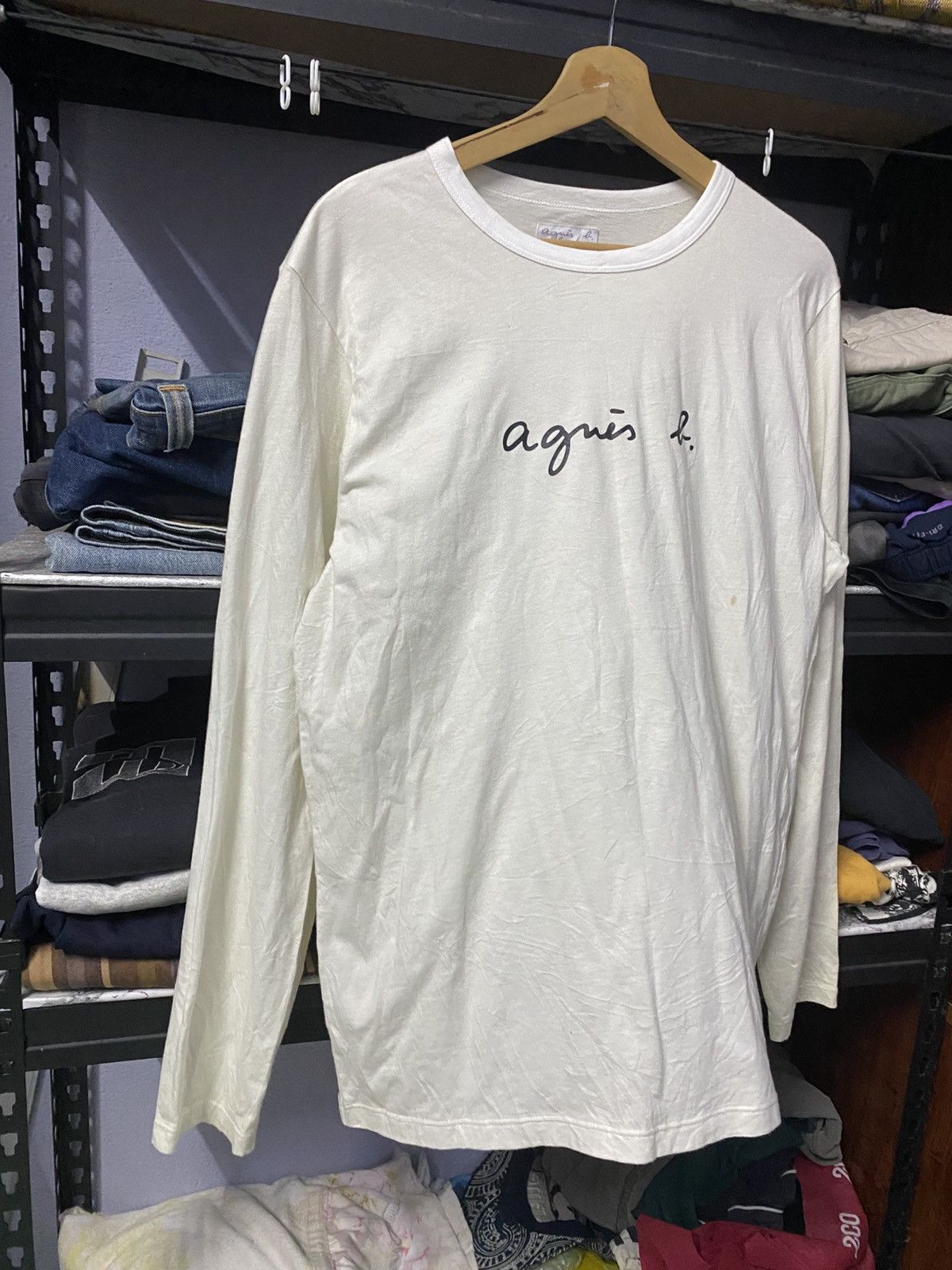 agnes b. Agnes B Long Sleeve Shirt White Color Size US L / EU 52-54 / 3 - 3 Thumbnail