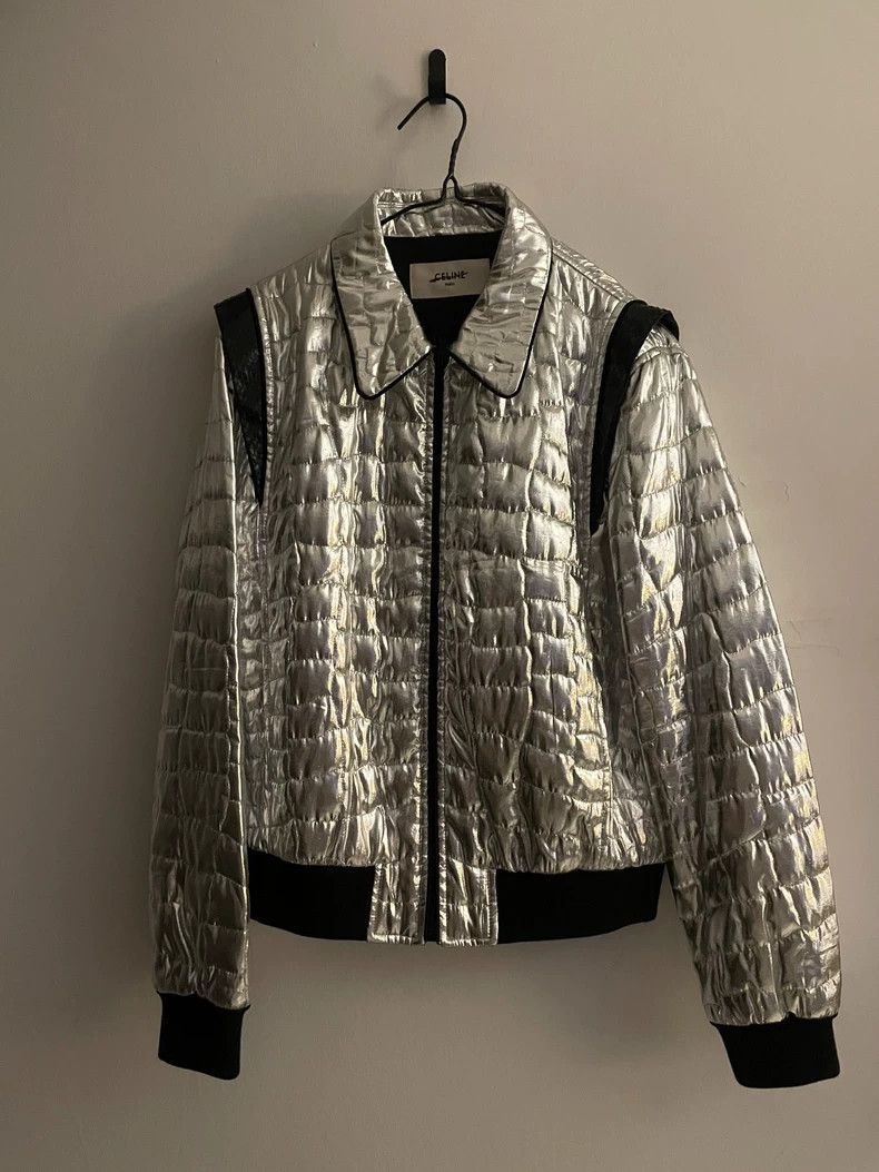 ジャケット・アウター CELINE hedi slimane 19aw44 Celine × Hedi Slimane 19SS Rhinestones Leather Jacket sz44 | Grailed