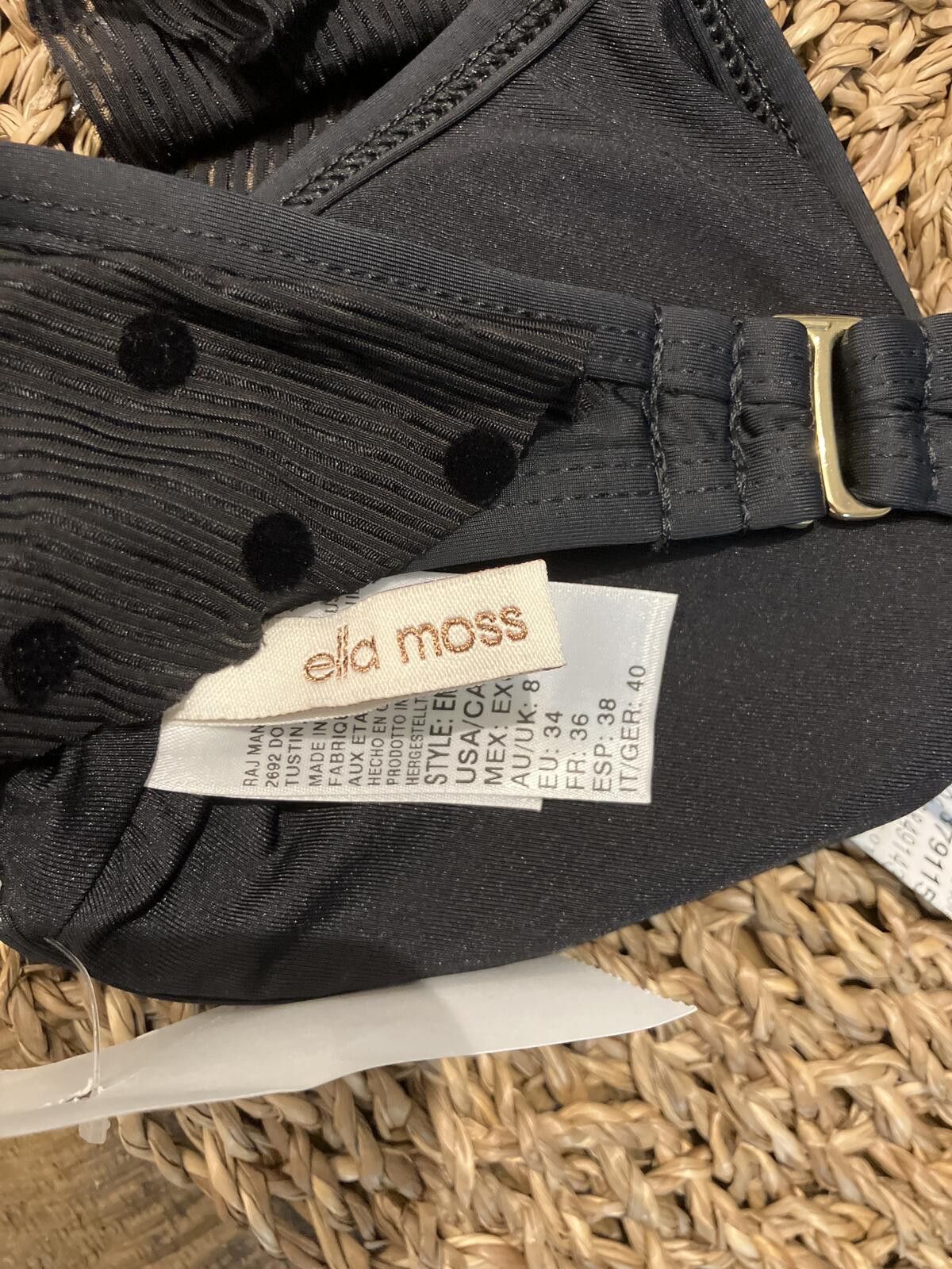 Other NWT Ella Moss Black Off Shoulder Bra Polka Dot Sleeves XS Size XS / US 0-2 / IT 36-38 - 6 Thumbnail