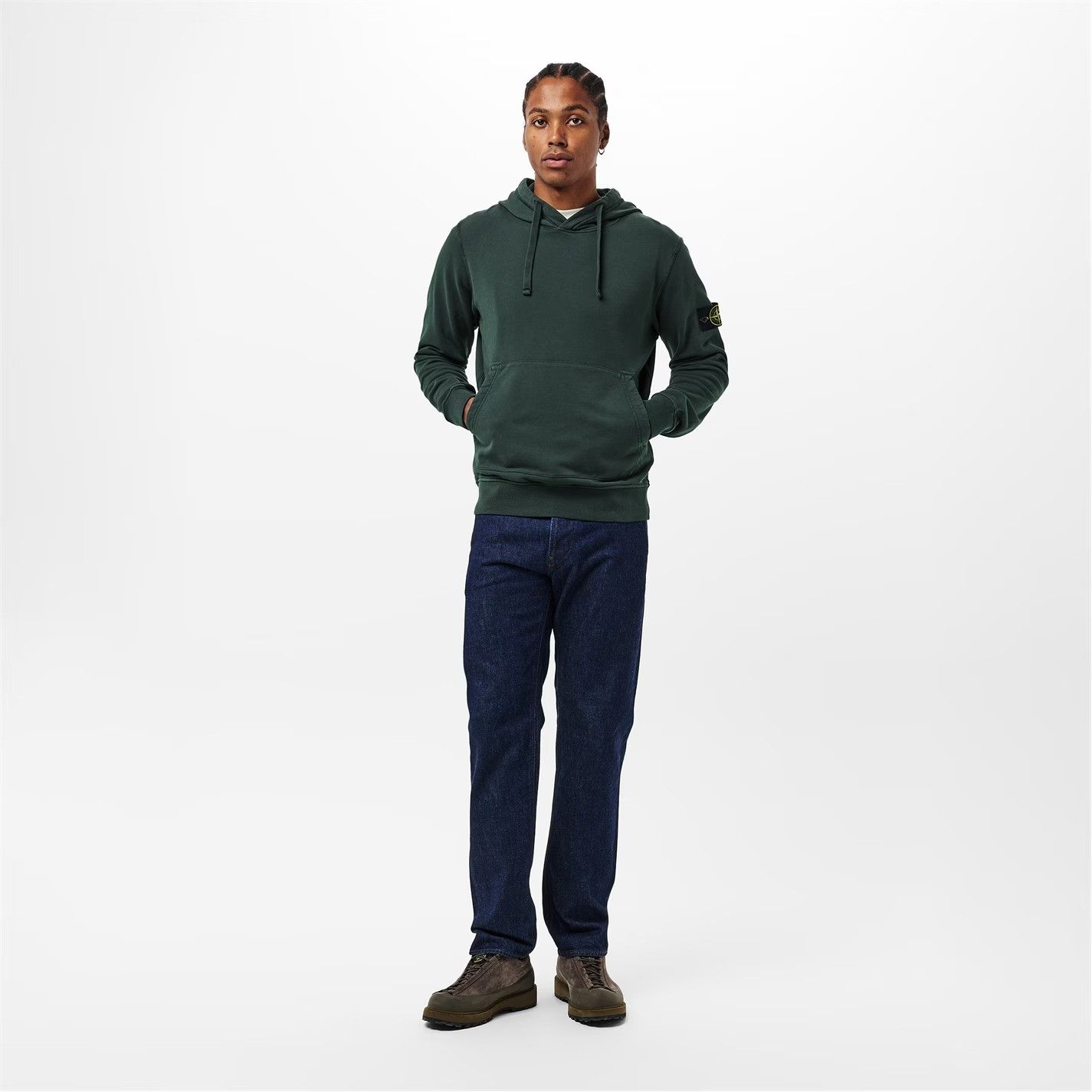 Stone Island o1g2r1mq0526 Heavyweight Fleece Hoodie in Green Size US S / EU 44-46 / 1 - 6 Thumbnail