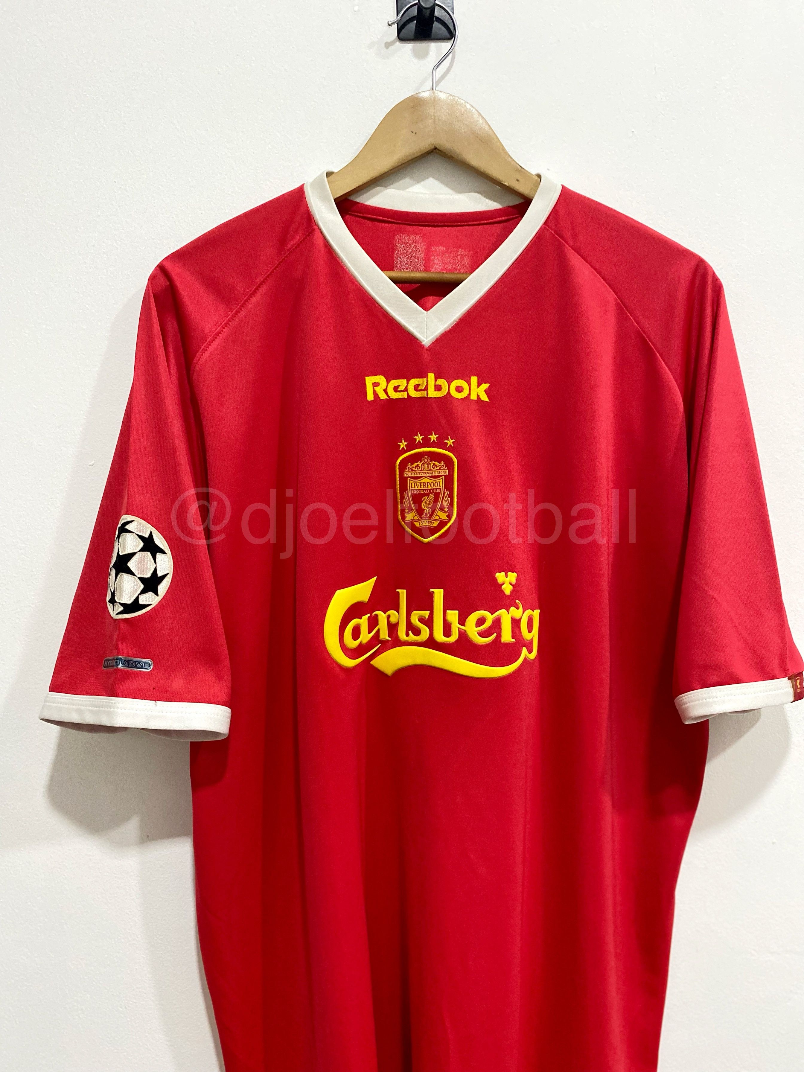 Reebok Liverpool FC 2001 Home UCL Michael OWEN #10 Ballon d'Or Size US XL / EU 56 / 4 - 3 Thumbnail