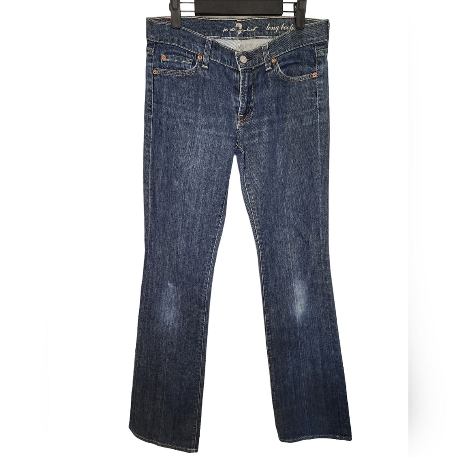 7 For All Mankind 7 For All Mankind Long Bootcut Jeans 28 low rise Size 28" / US 6 / IT 42 - 1 Thumbnail