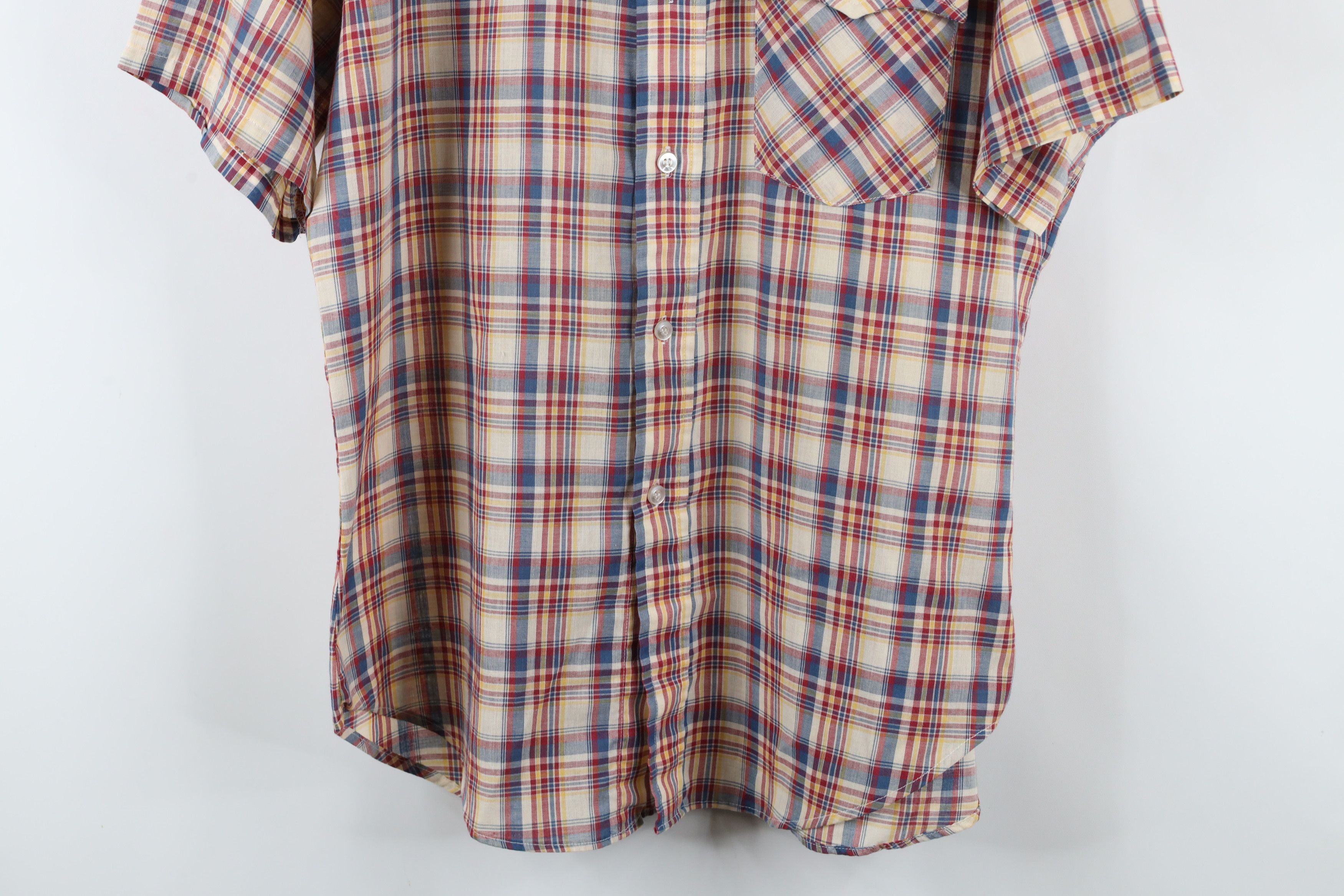 Vintage Vintage 70s Streetwear Plaid Western Button Shirt USA Size US L / EU 52-54 / 3 - 3 Thumbnail