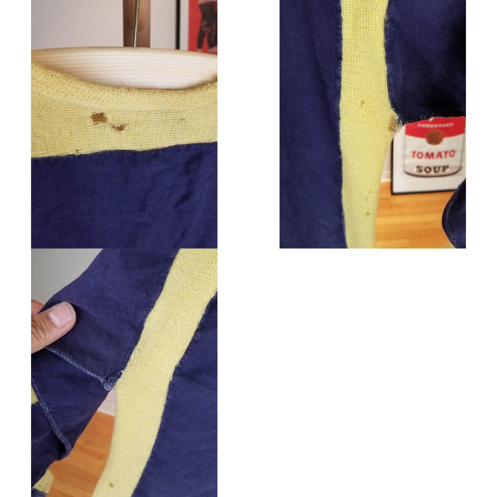 Vintage VINTAGE UNKNOWN SPORT JERSEY WOOL/COTTON SZ MEDIUM Yellow/Blue CROSS CHEST 19 INCH NECK TO CUFF 27 INCH TOP TO BOTTOM 25 INCH Mens Size US M / EU 48-50 / 2 - 10 Thumbnail
