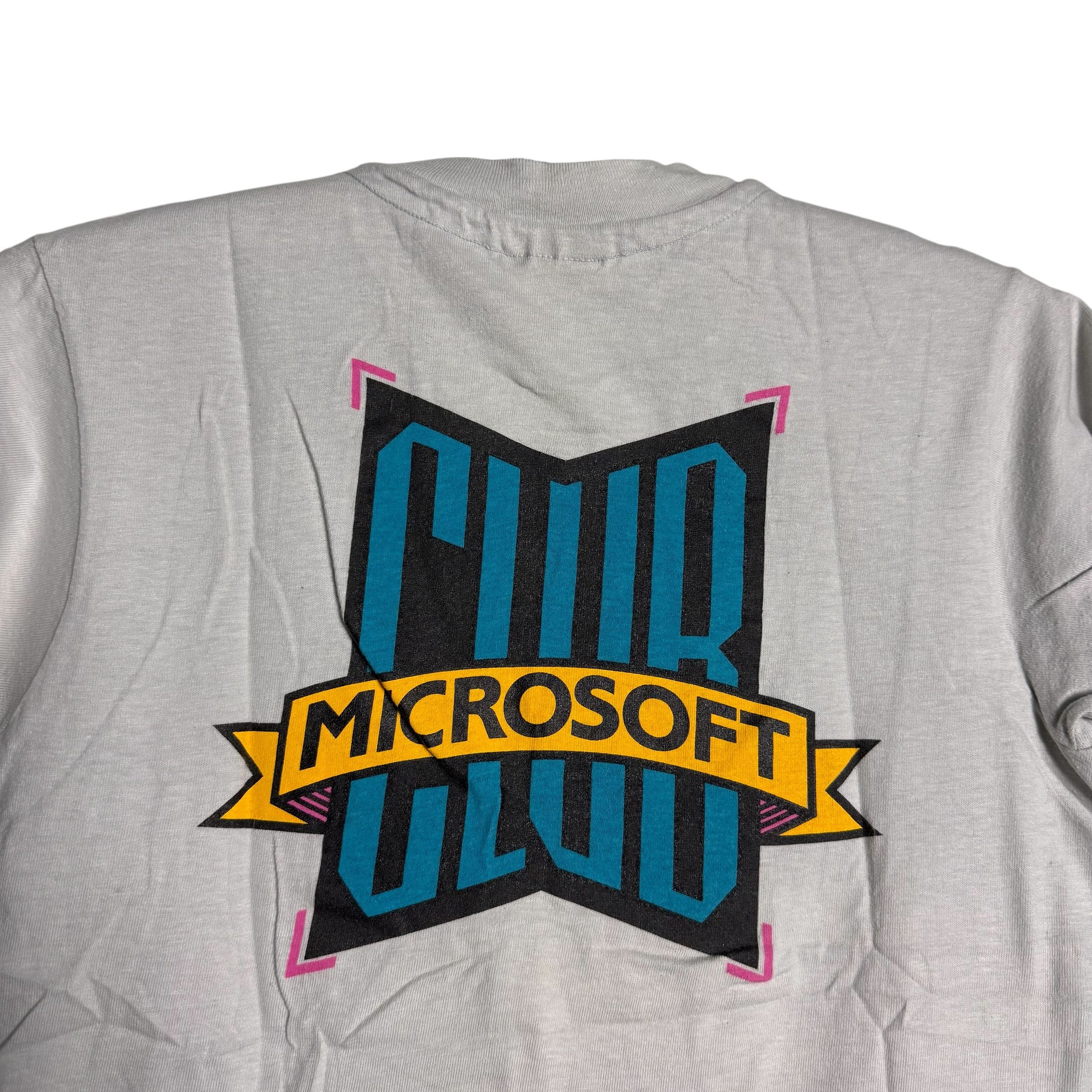 Microsoft 🔥RARE🔥Vintage Microsoft Club Spellout T-shirt Single Stich Size US S / EU 44-46 / 1 - 2 Thumbnail