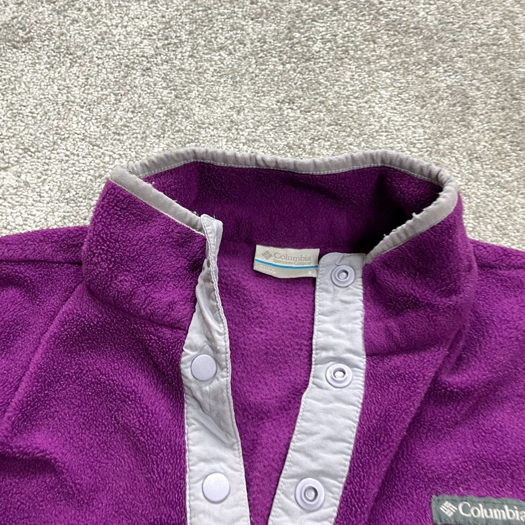 Vintage Columbia Benton Springs Fleece Jacket Women S Purple 1/4 Snap Button Outdoor Coat/ Jacket Regular Fit Size S / US 4 / IT 40 - 4 Thumbnail