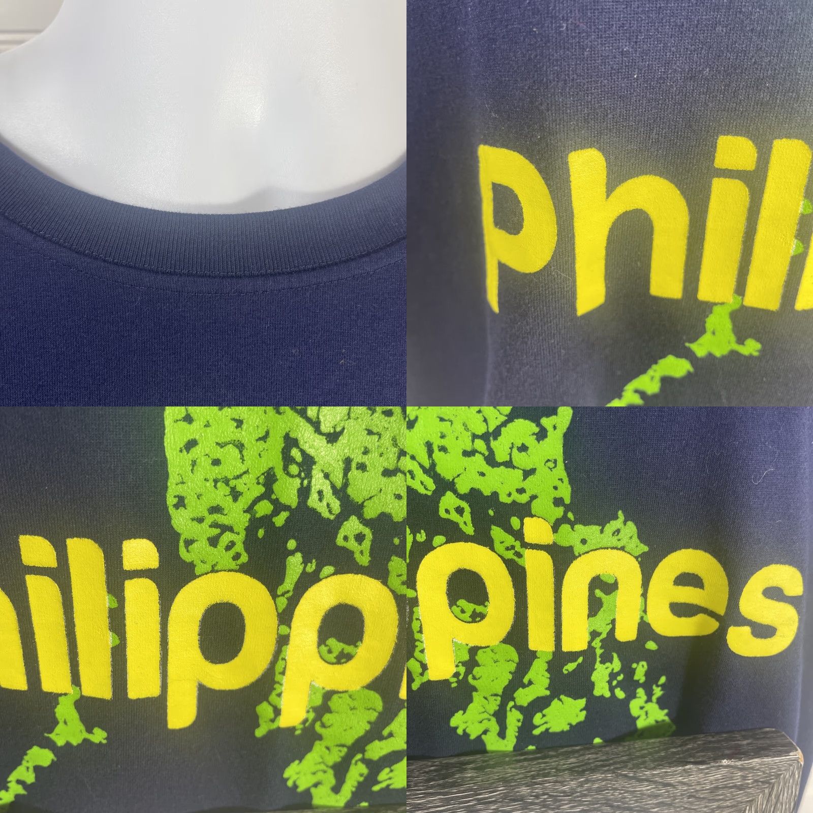 Whistles Whistler Philippines Shirt Men L Navy Crew Neck Short Sleeve Graphic Map of Philippines Blue Cotton T-Shirt Regular Fit Size US L / EU 52-54 / 3 - 10 Thumbnail