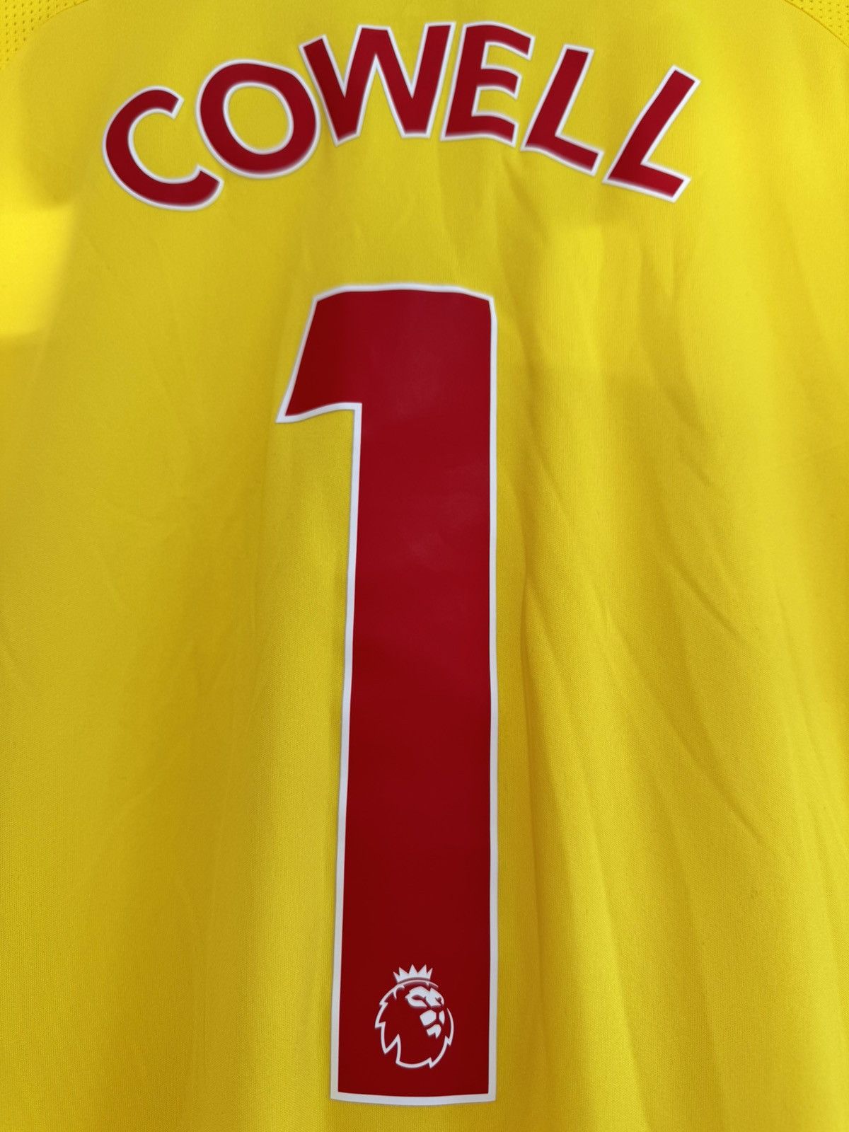 Adidas Cowell #1 Watford 2017-2018 Home Soccer Jersey Football Kit Size US L / EU 52-54 / 3 - 9 Thumbnail