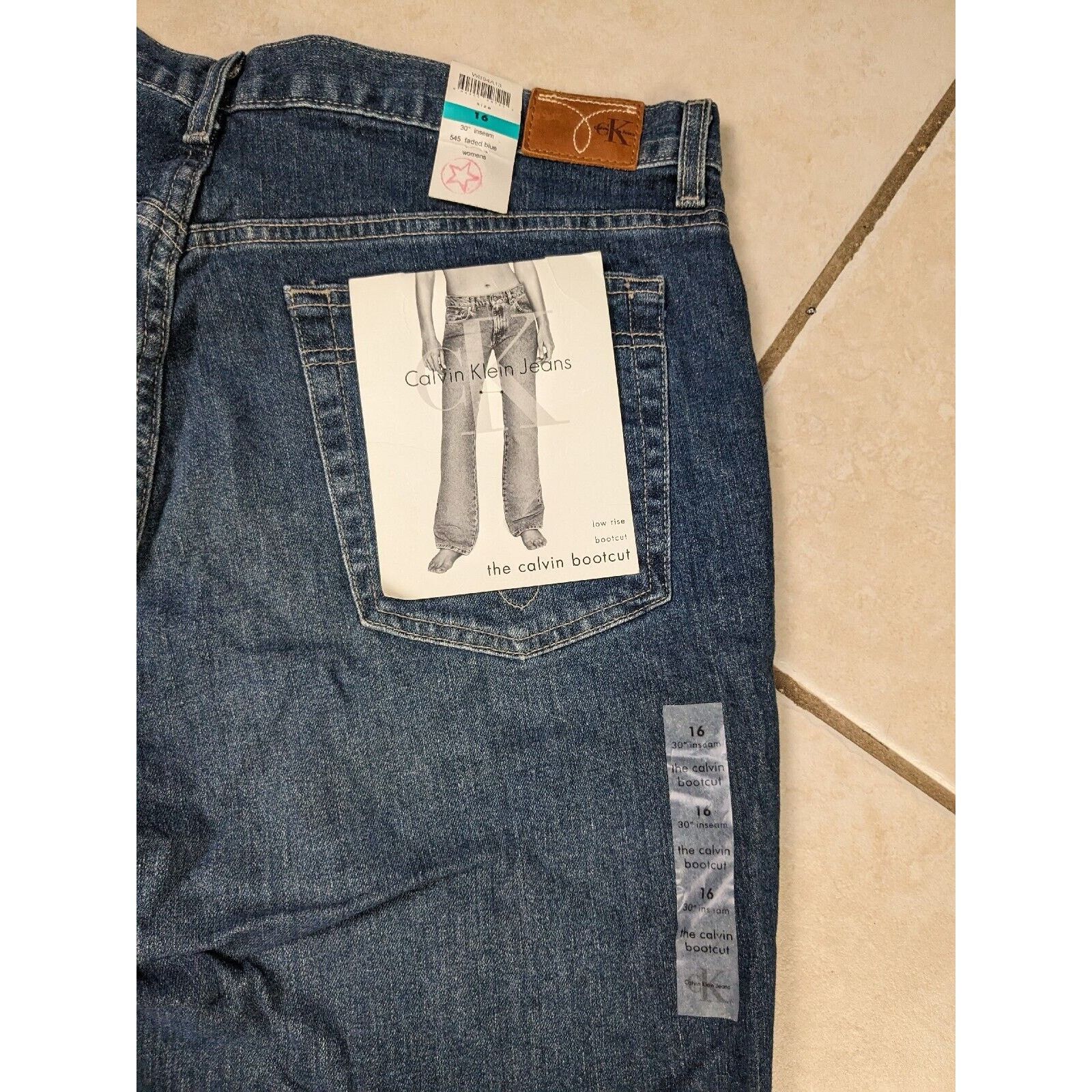 Calvin Klein NWT Calvin Klein Bootcut Jeans Size 16 Vtg Wash Faded Denim Size 38" / US 16 / IT 52 - 11 Thumbnail