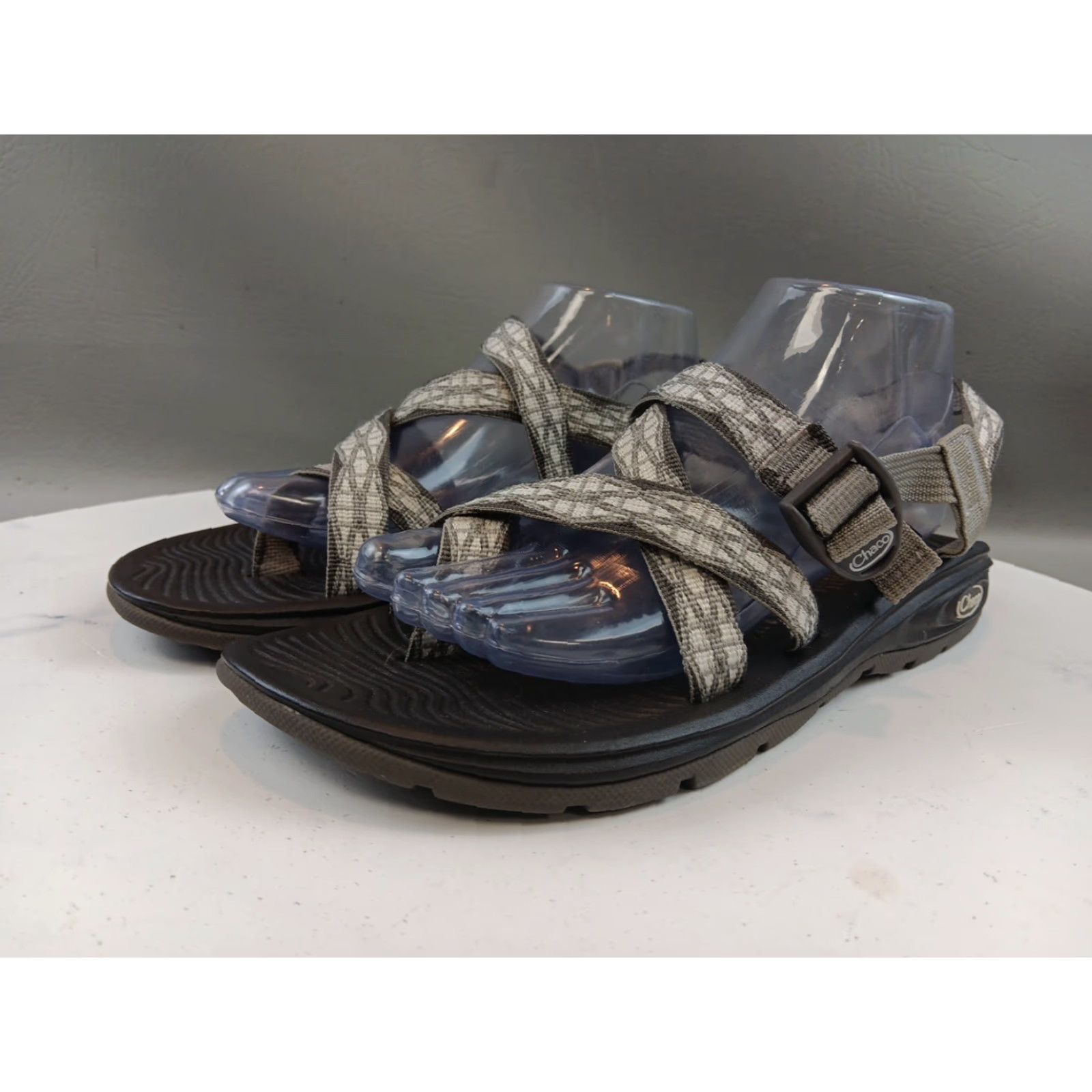 Chaco Chacos Z Boulder 2 Strappy Sandals Women's Size 11 Gray White Zig Zag - Sandal - Women Size US 9 / IT 39 - 3 Thumbnail