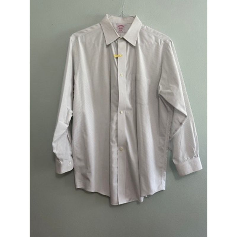 Brooks Brothers Brooks Brothers gray striped traditional fit button down Size US L / EU 52-54 / 3 - 2 Thumbnail