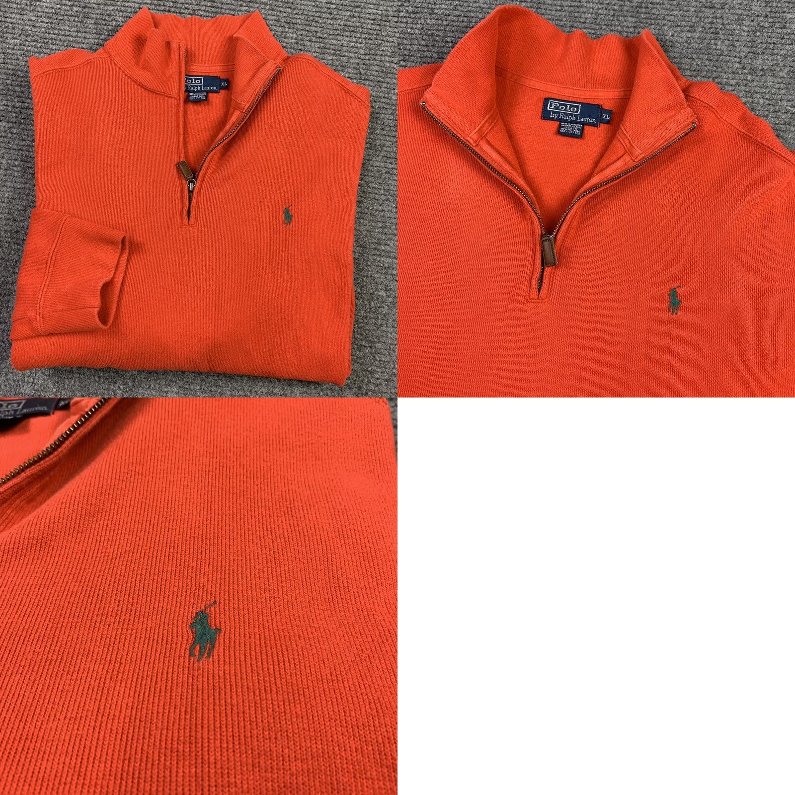 Polo Ralph Lauren Vintage Polo Ralph Lauren 1/4 Zip Sweater Men XL Embroidered Green Pony Made USA Size US XL / EU 56 / 4 - 8 Thumbnail