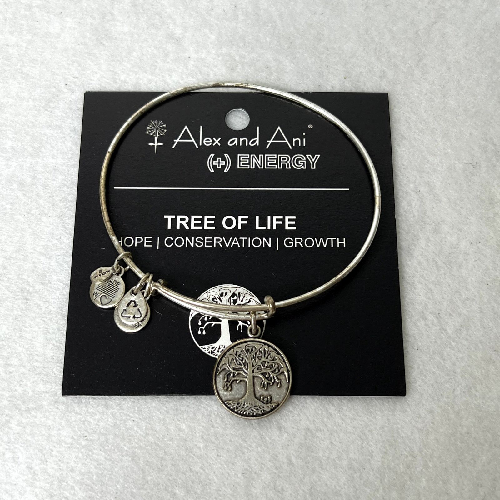 Other Alex and Ani Silver Tree of Life Charm Bangle Bracelet Size ONE SIZE - 1 Thumbnail