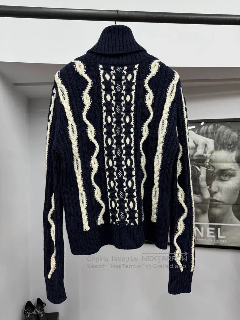 Chanel Chanel German Hamburg series turtleneck striped sweater Size M / US 6-8 / IT 42-44 - 3 Thumbnail