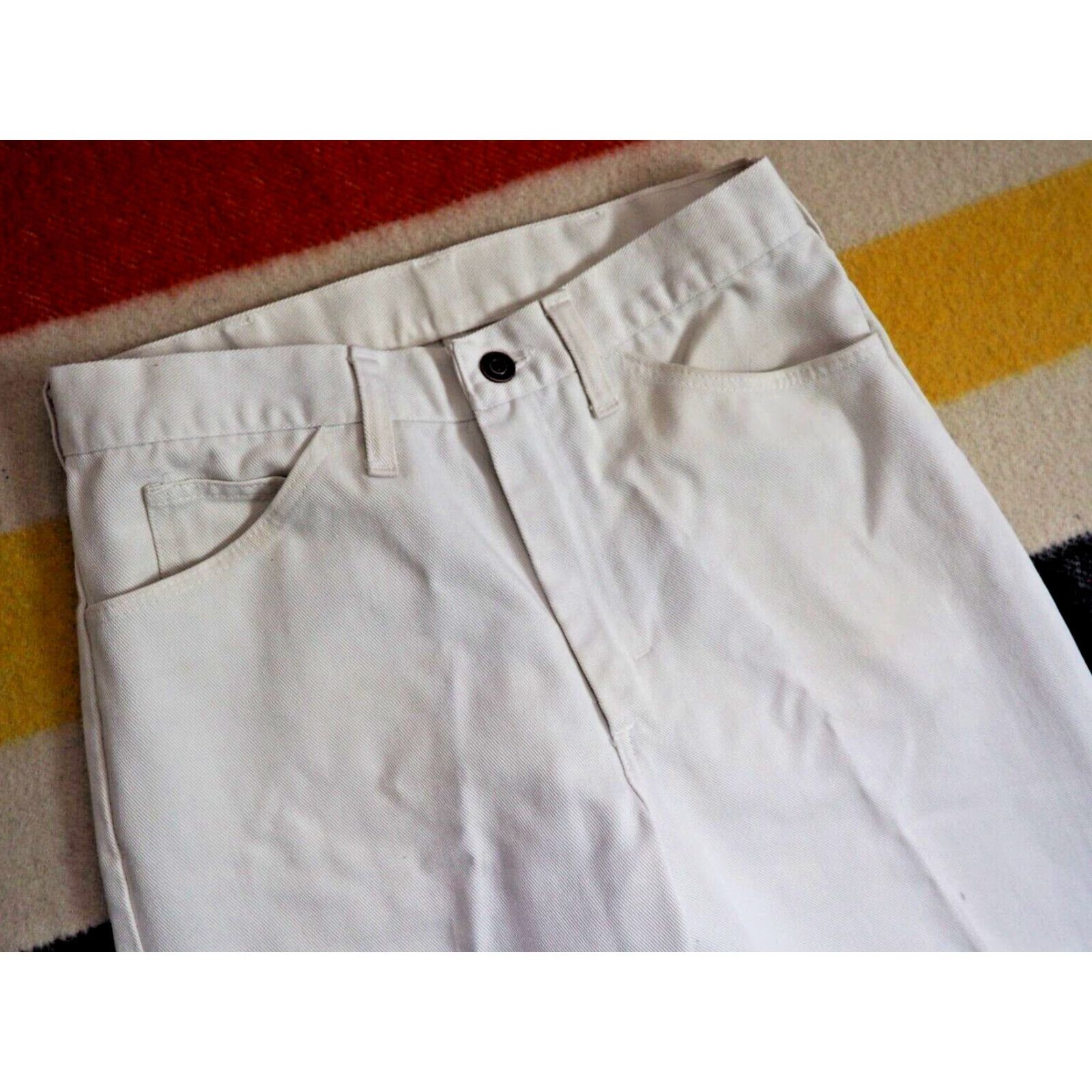JCPenney VTG 70s Penneys Ranchcraft White Twill Western Cowboy Pants 29x28 Men’s/Mens Regular Casual 1970s Inseam 28 White Twill Western Look Size US 29 - 3 Thumbnail