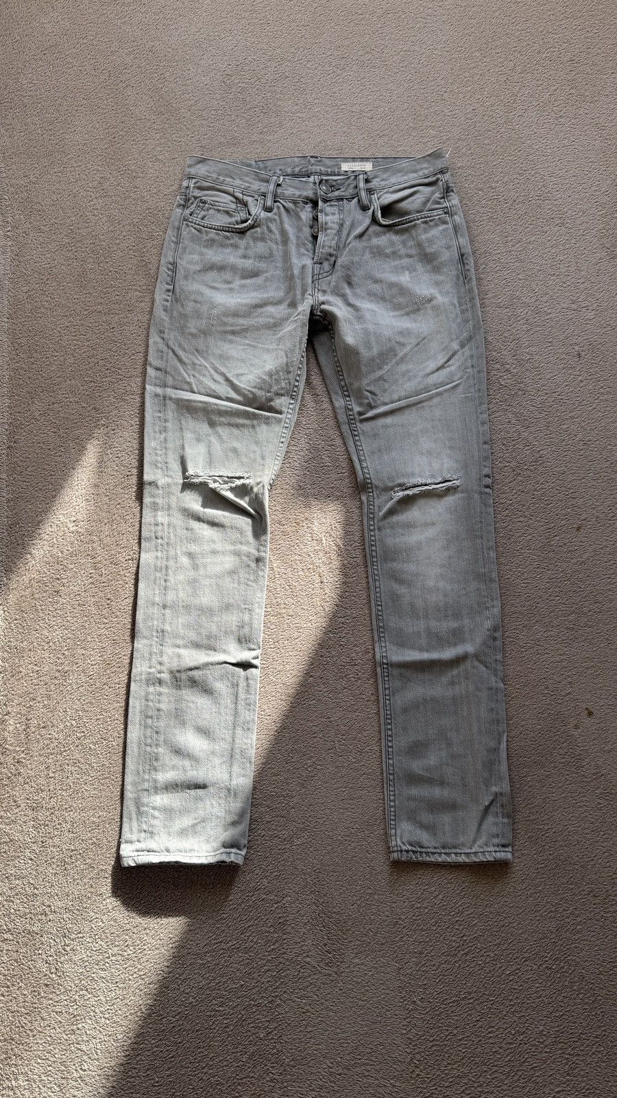 Allsaints Ripped Skinny distressed washed Jeans hedi slimane