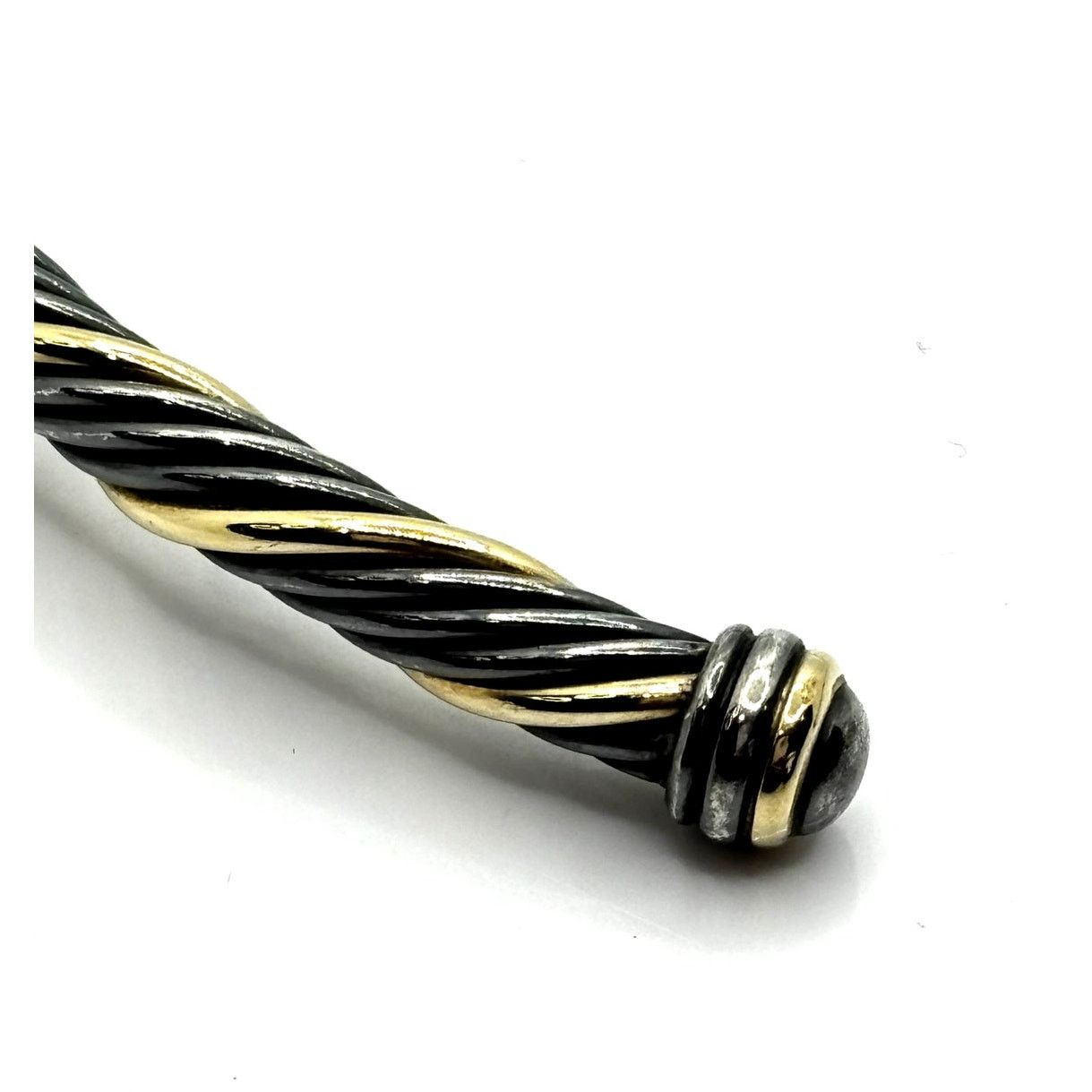 David Yurman DAVID YURMAN Blackened 18k Gold Twisted Cable Necklace Size ONE SIZE - 6 Thumbnail