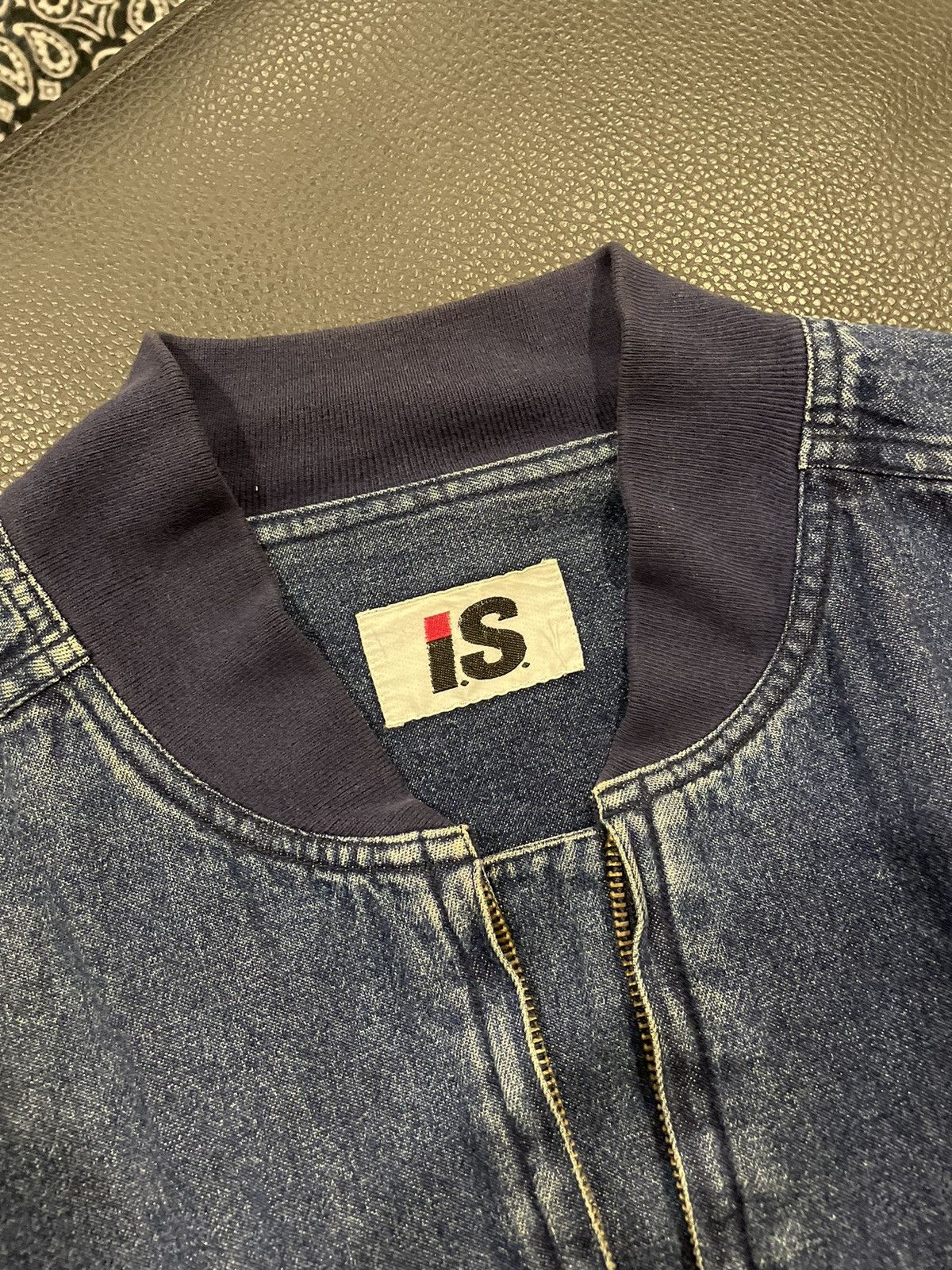 Issey Miyake Vintage 80’s Issey Miyake Denim Bomber Jacket Size US M / EU 48-50 / 2 - 14 Thumbnail