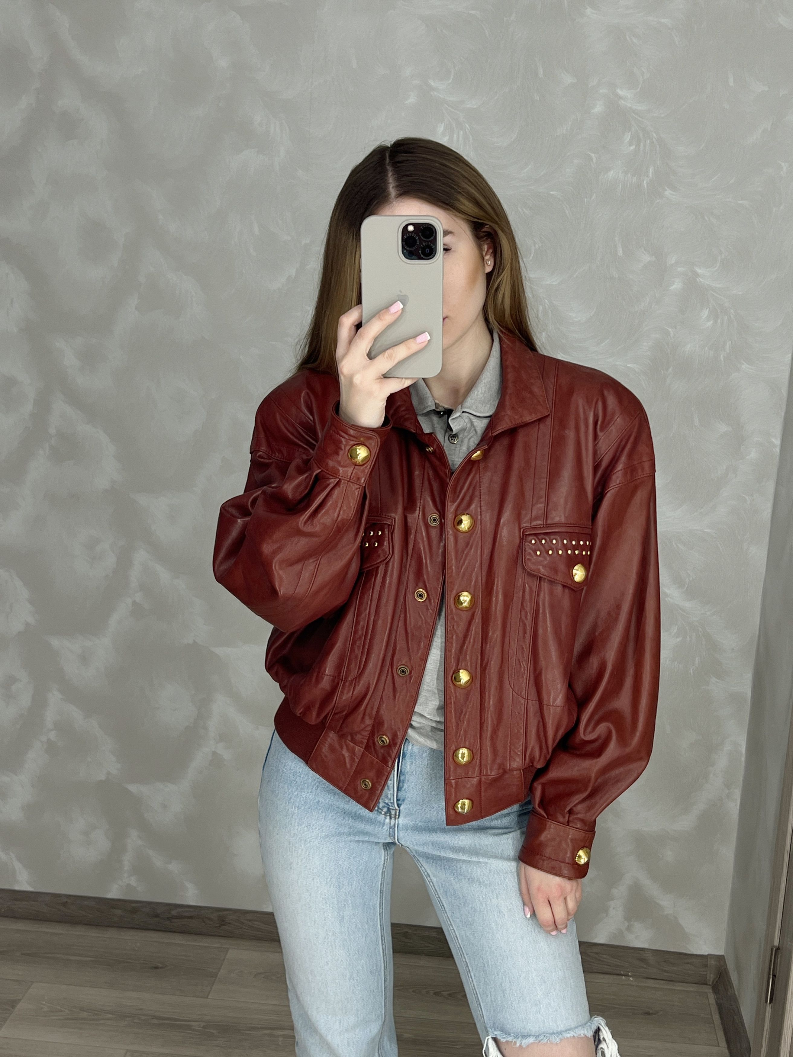 Escada Escada Lambskin Jacket & Gold Studs Snap-Front Size M / US 6-8 / IT 42-44 - 10 Thumbnail