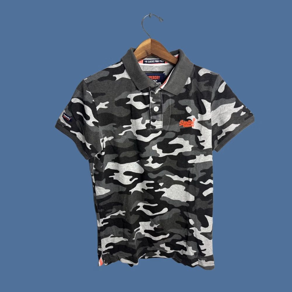 Superdry VINTAGE Superdry Polo Shirt Mens Small Gray Black Camouflage Classic Pique Logo Cotton Size US S / EU 44-46 / 1 - 1 Thumbnail