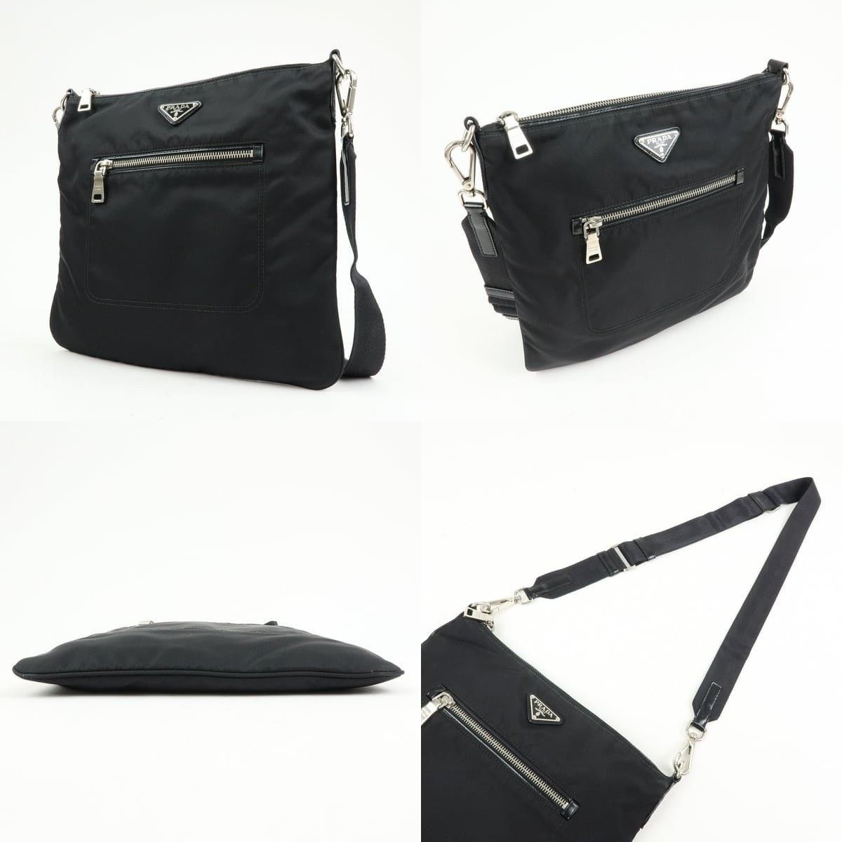 Prada Prada Triangle Logo Nylon Crossbody Bag Black Size ONE SIZE - 3 Thumbnail