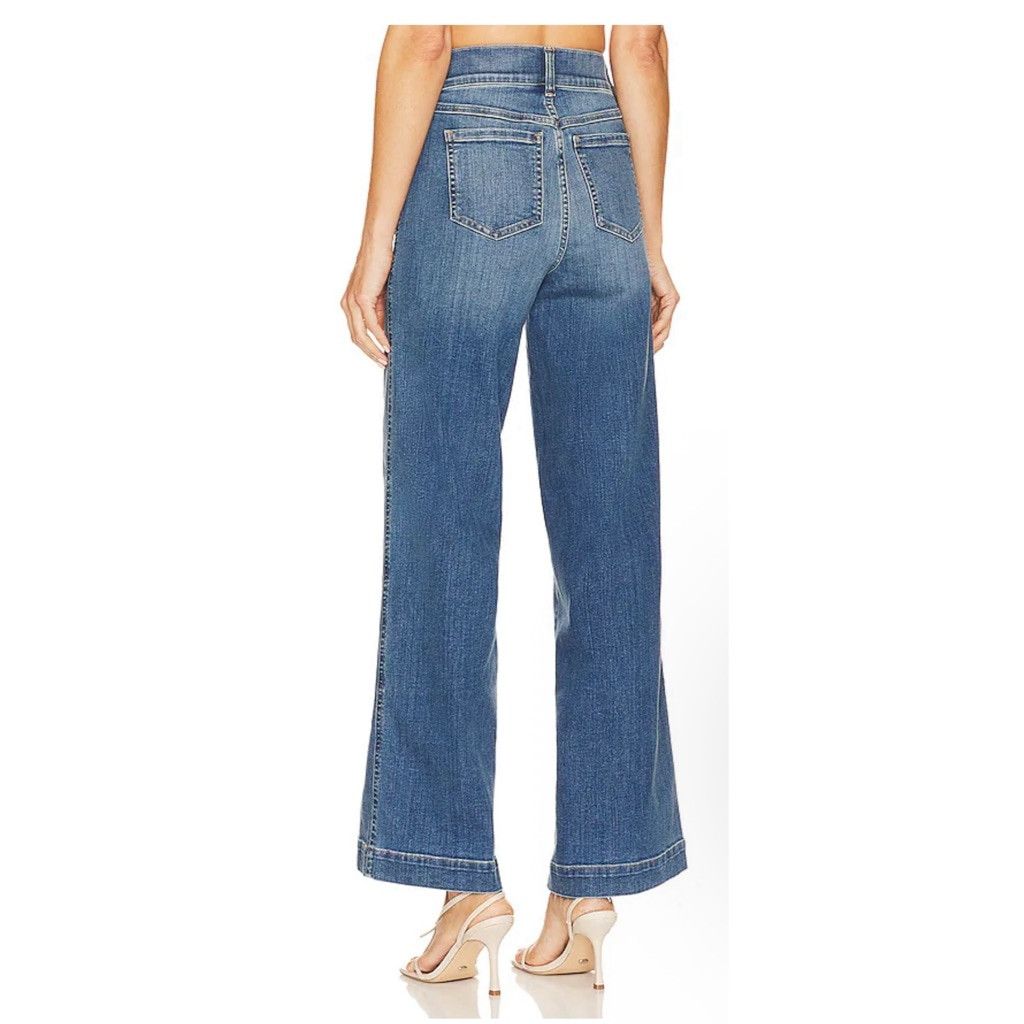 Spanx Spanx Seamed Front Wide Leg Jean Size M $168 Sold Out Size 29" - 2 Thumbnail