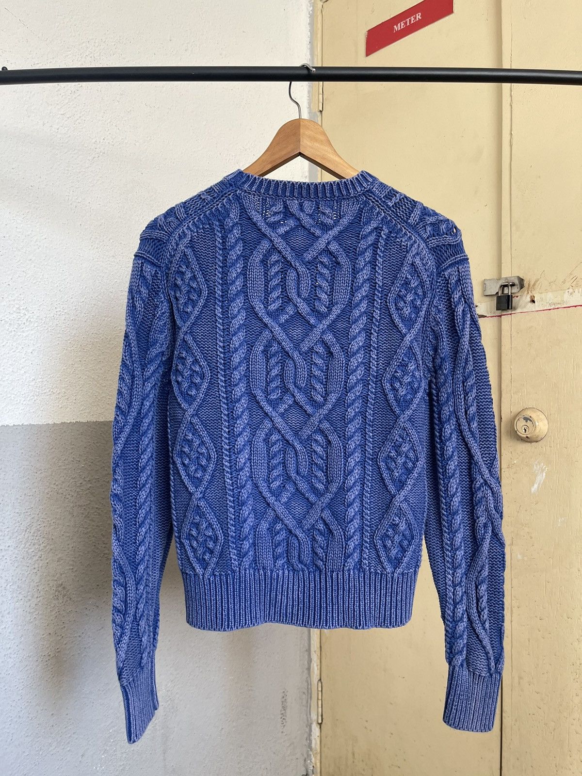 Polo Ralph Lauren Polo Ralph Lauren Aran Knit Cotton Sweater Faded Style Size US M / EU 48-50 / 2 - 2 Thumbnail