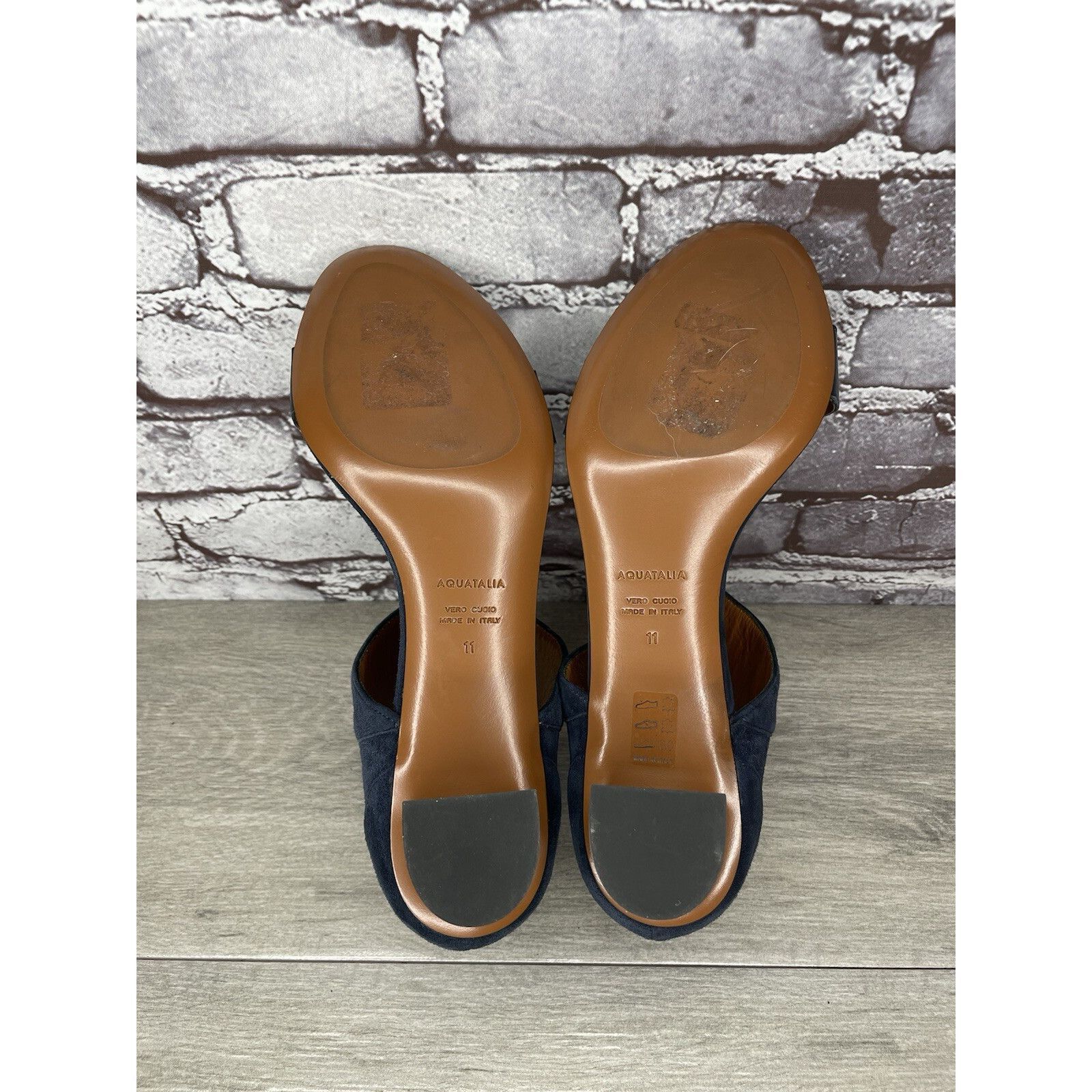 Aquatalia Aquatalia Blue Suede Leather Ankle Strap Heel Open Sandals W Size US 11 / IT 41 - 18 Thumbnail