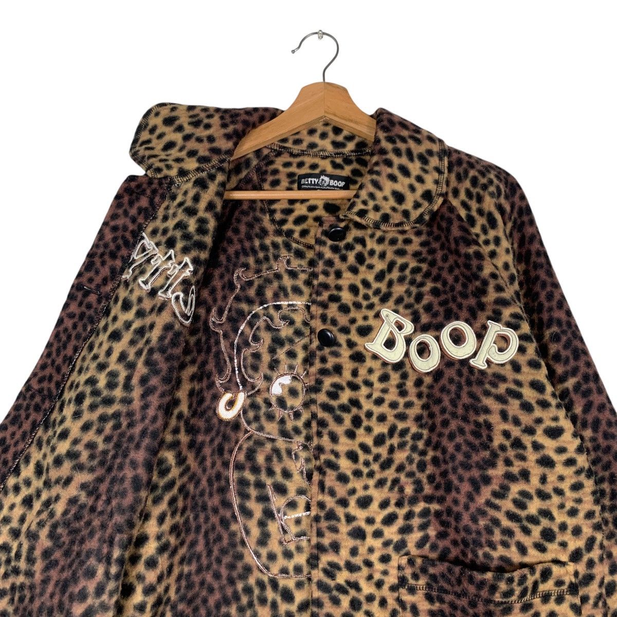 Cartoon Network BETTY BOOP Big Logo Cheetah Print Jacket #1395-C63 Size L / US 10 / IT 46 - 10 Thumbnail