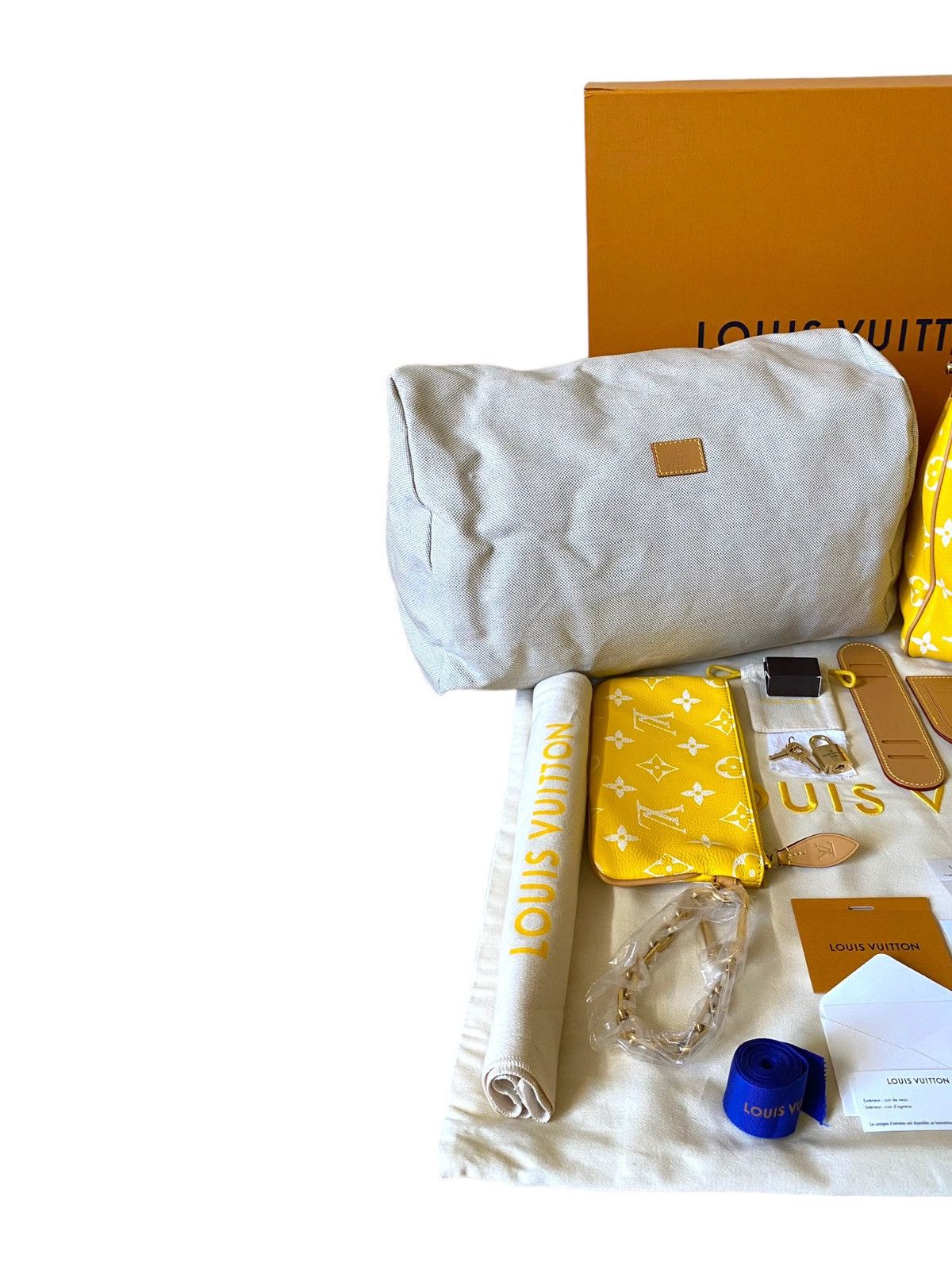 Louis Vuitton Louis Vuitton Yellow Speedy P9 40 Duffel Keepall Bandouliere Size 40 - 2 Thumbnail