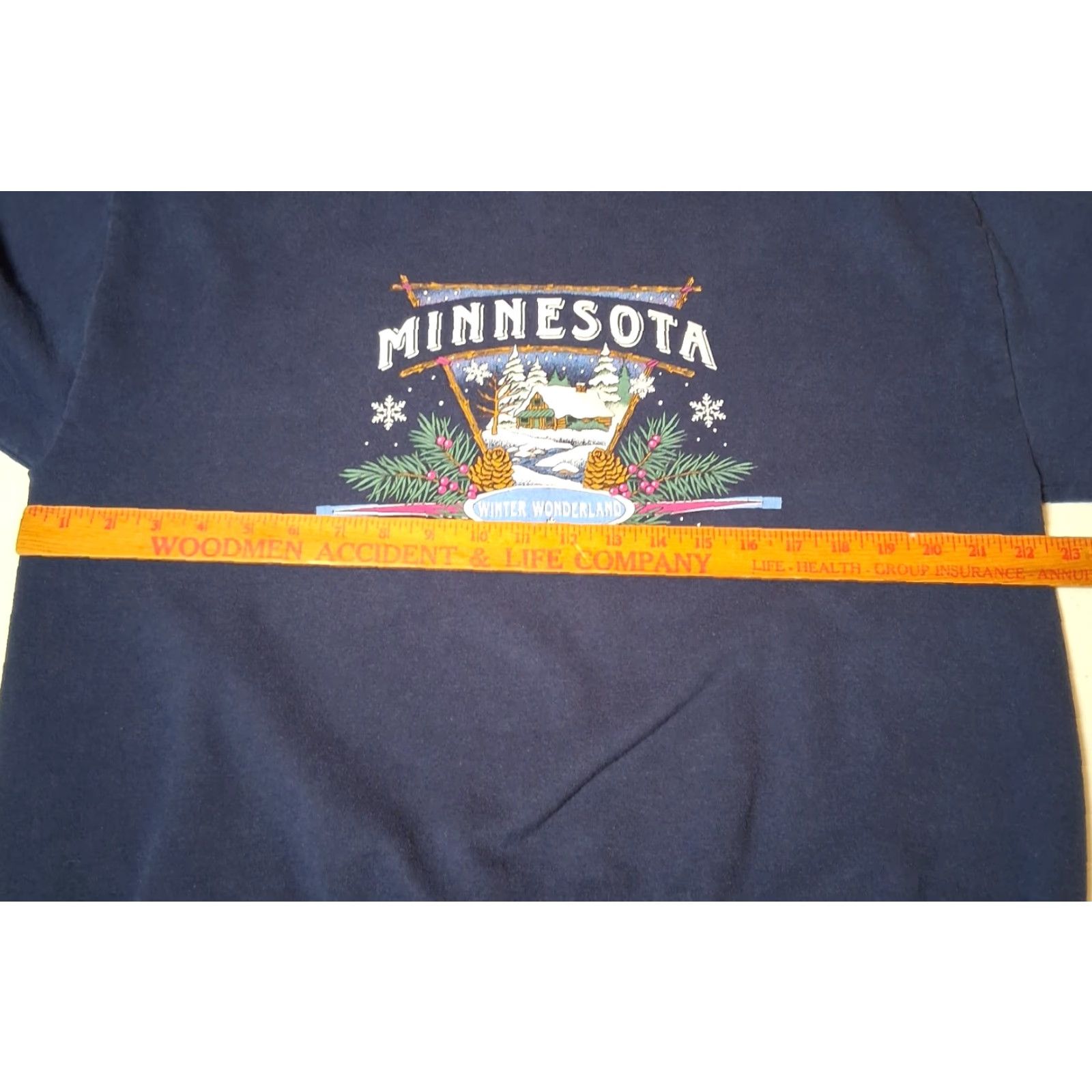 Jerzees VINTAGE Jerzees NuBlend Minnesota Sweatshirt L Men Blue Crewneck Winter Wonderland Snow Cabin Nature Pullover Graphic Size US L / EU 52-54 / 3 - 5 Thumbnail
