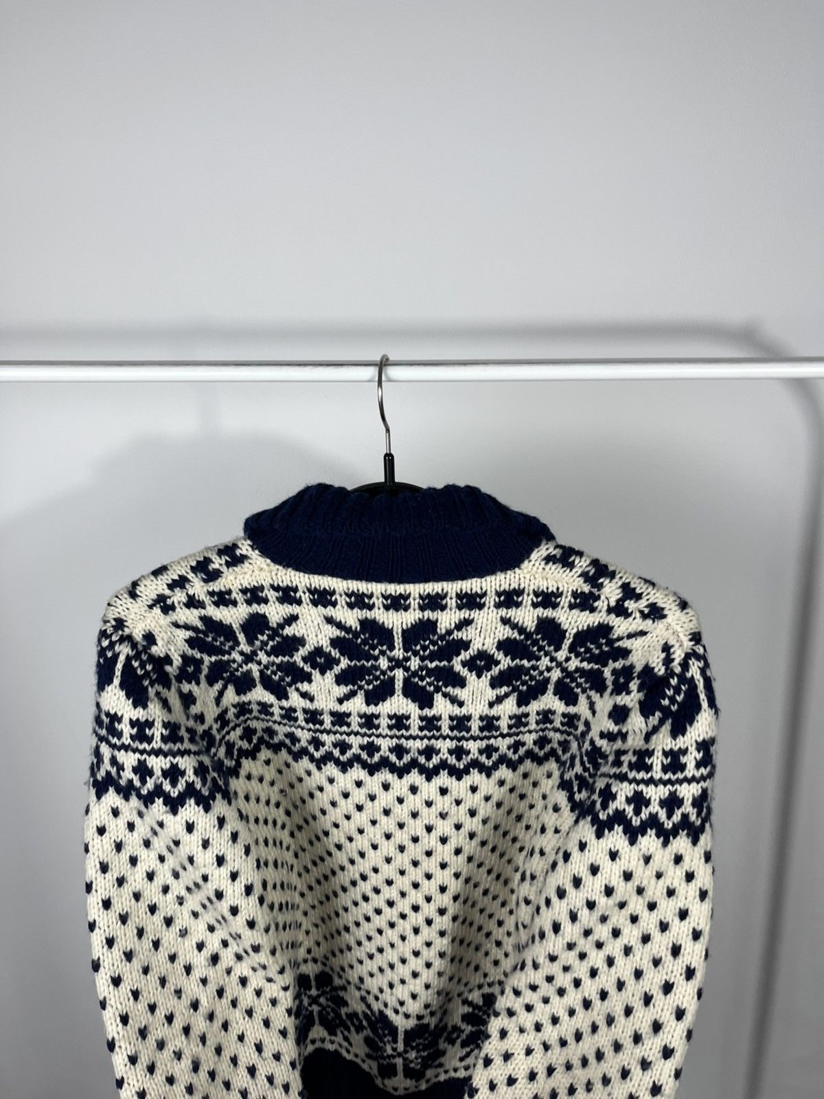 Other Vintage Zip Up Wool Knit Sweater Snowflake Pattern Size US XS / EU 42 / 0 - 15 Thumbnail